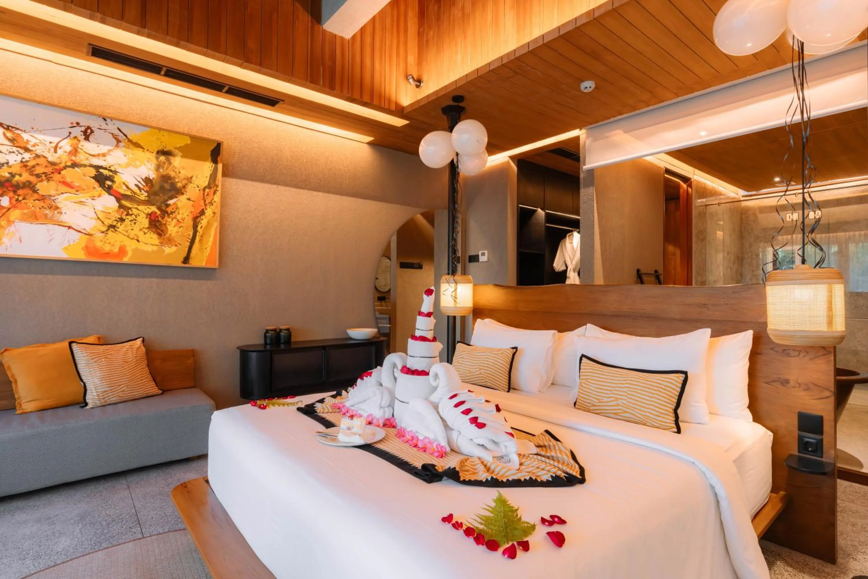 Decorative detail, Bed in The Kemilau Ubud