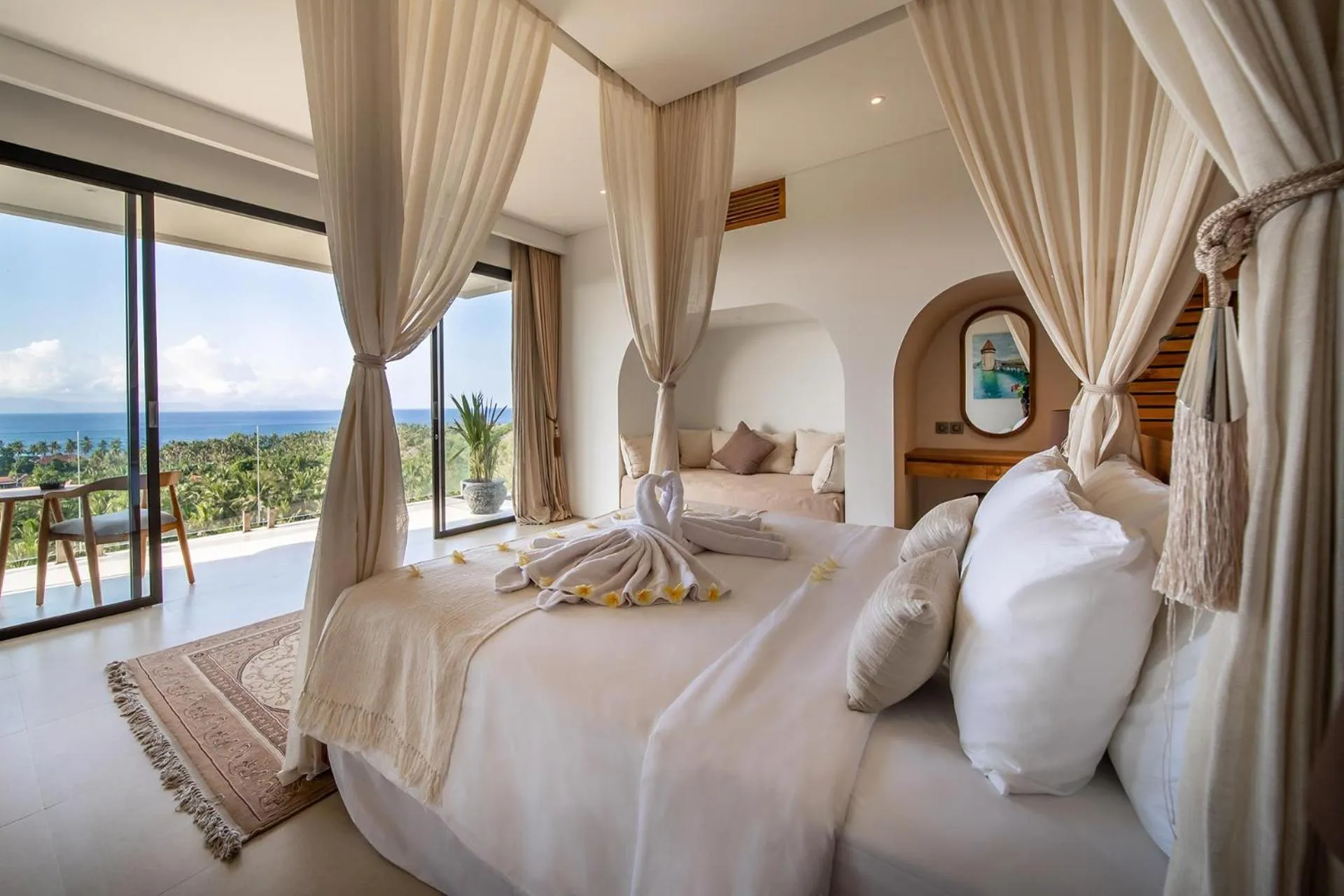 View (from property/room), Bed in Villa Kalliste