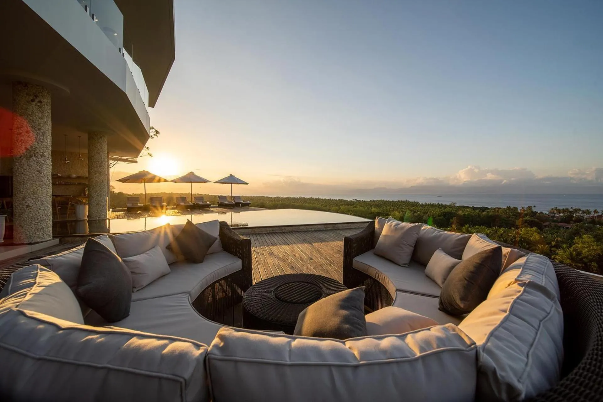 Seating area in Villa Kalliste