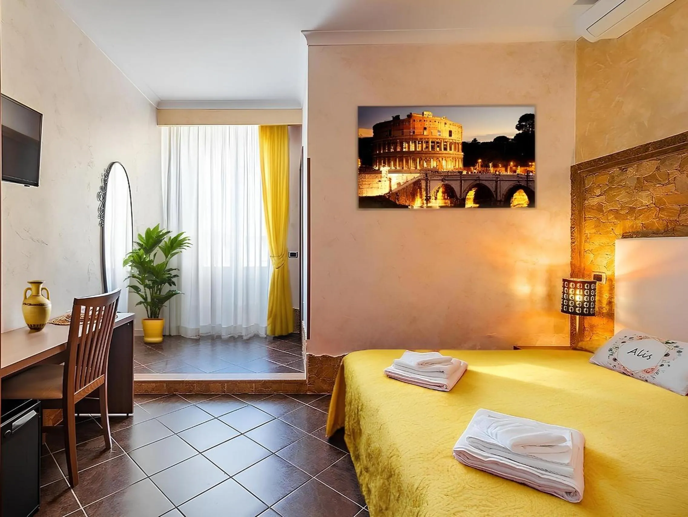 Bed in Alis Laura Guest House - Near Metro Bologna, Easy Access to All Rome