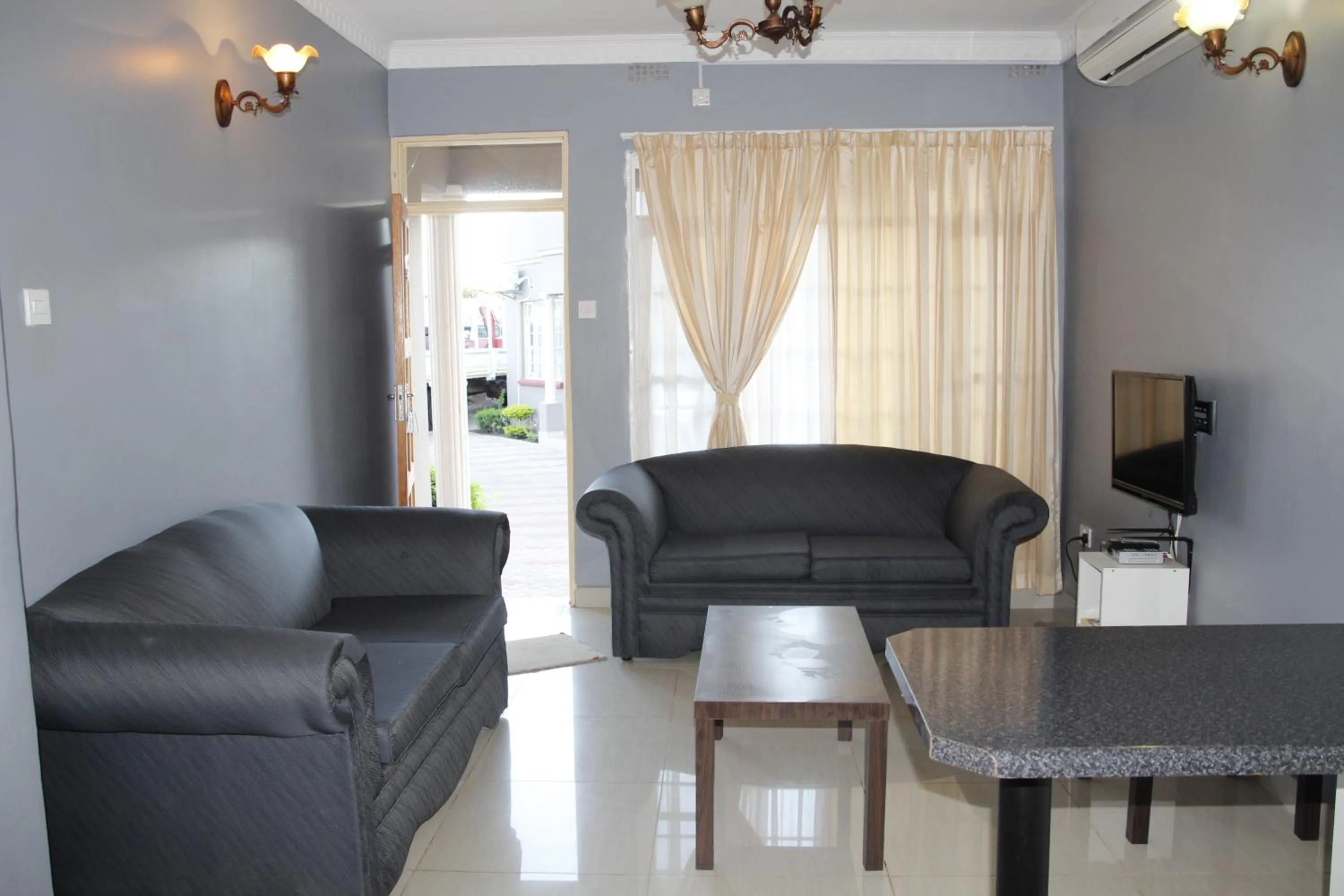 Living room in Asante Apartments