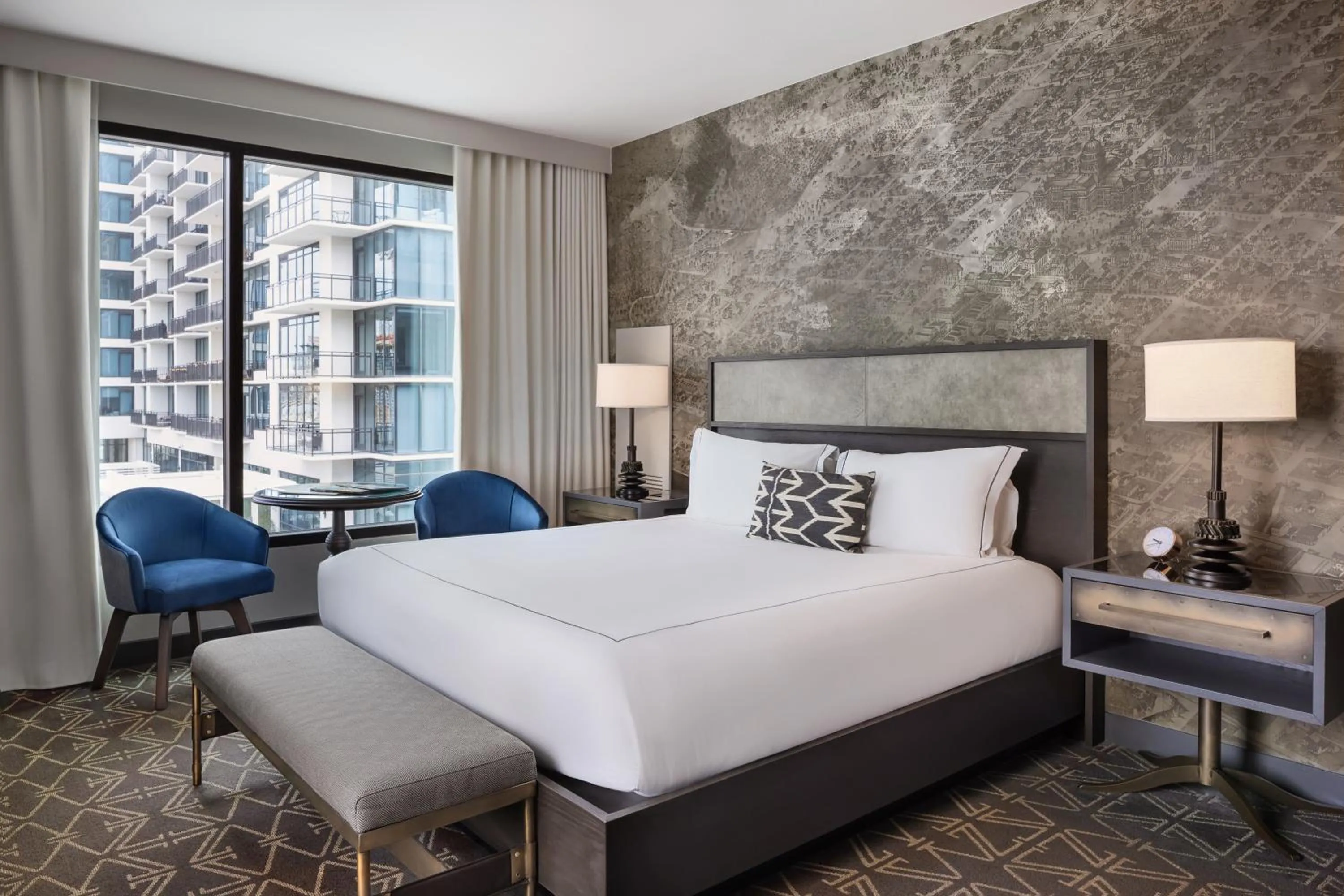 Bed in Hotel Van Zandt