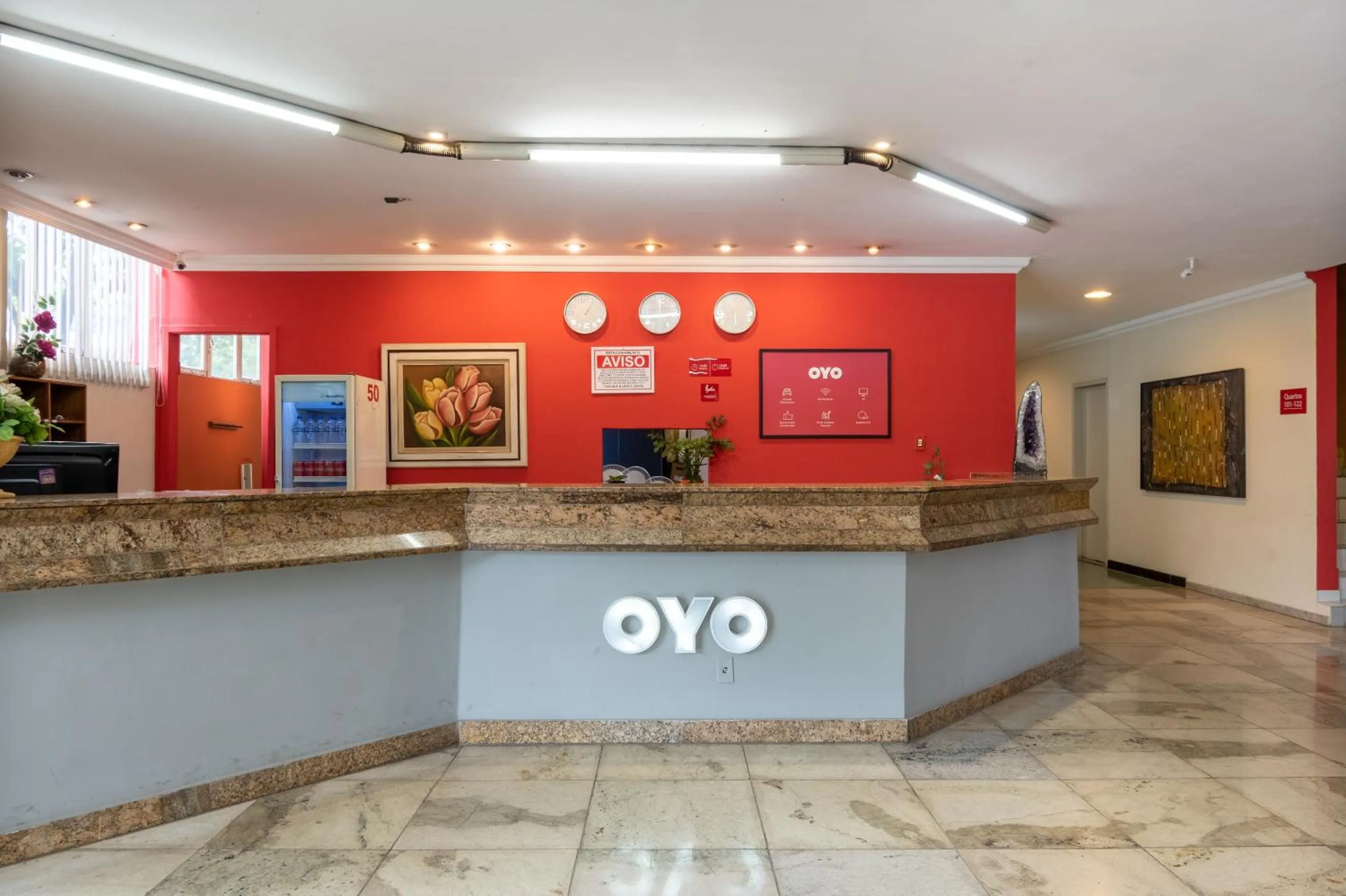 Lobby or reception in OYO Hotel L'Espace - Jaraguá Belo Horizonte