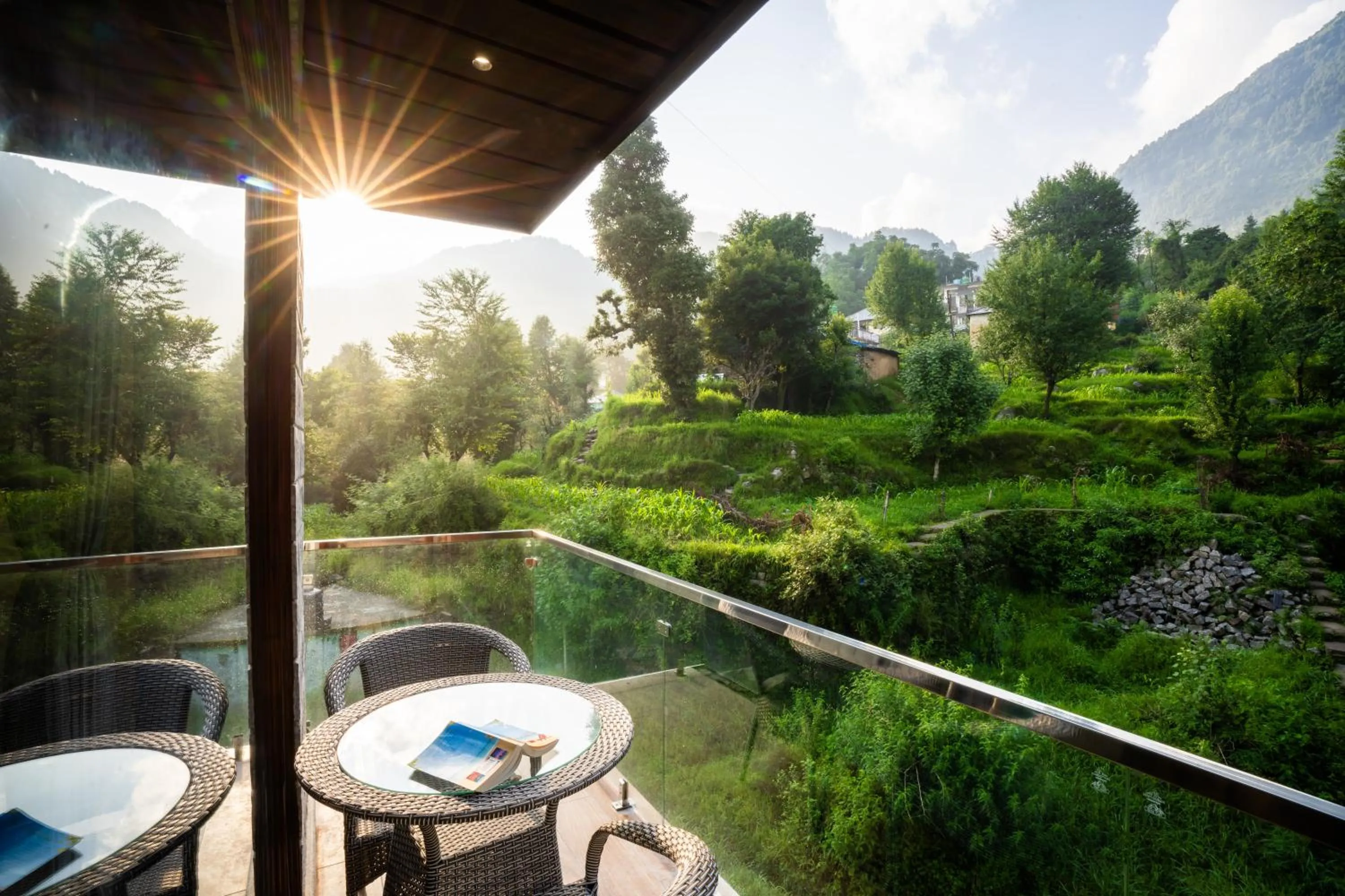 Balcony/Terrace in Alt Life Luxe - Himalayan Crown - Dharamkot Mcleodganj