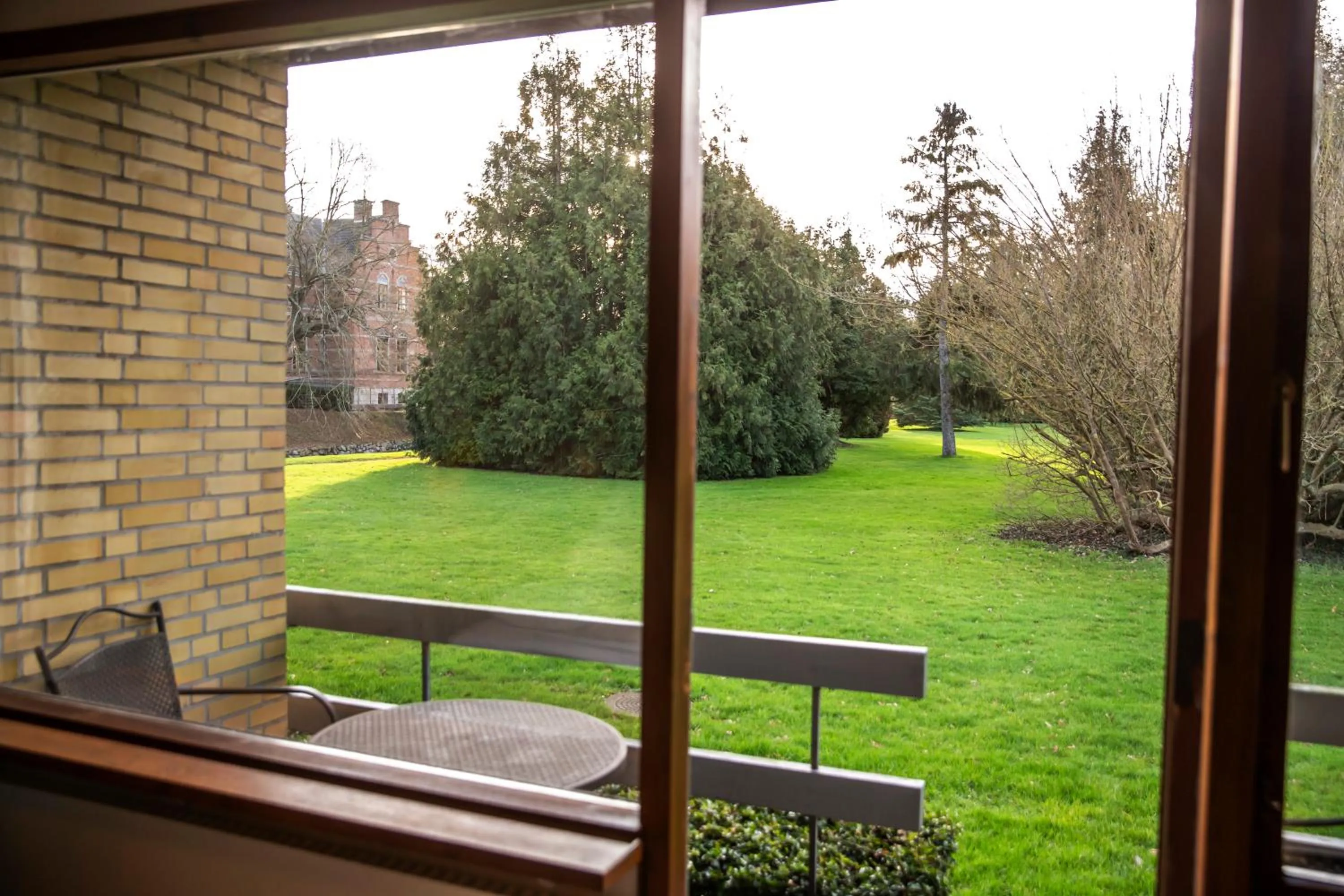 Garden view in Fuglsang Herregaard Hotel