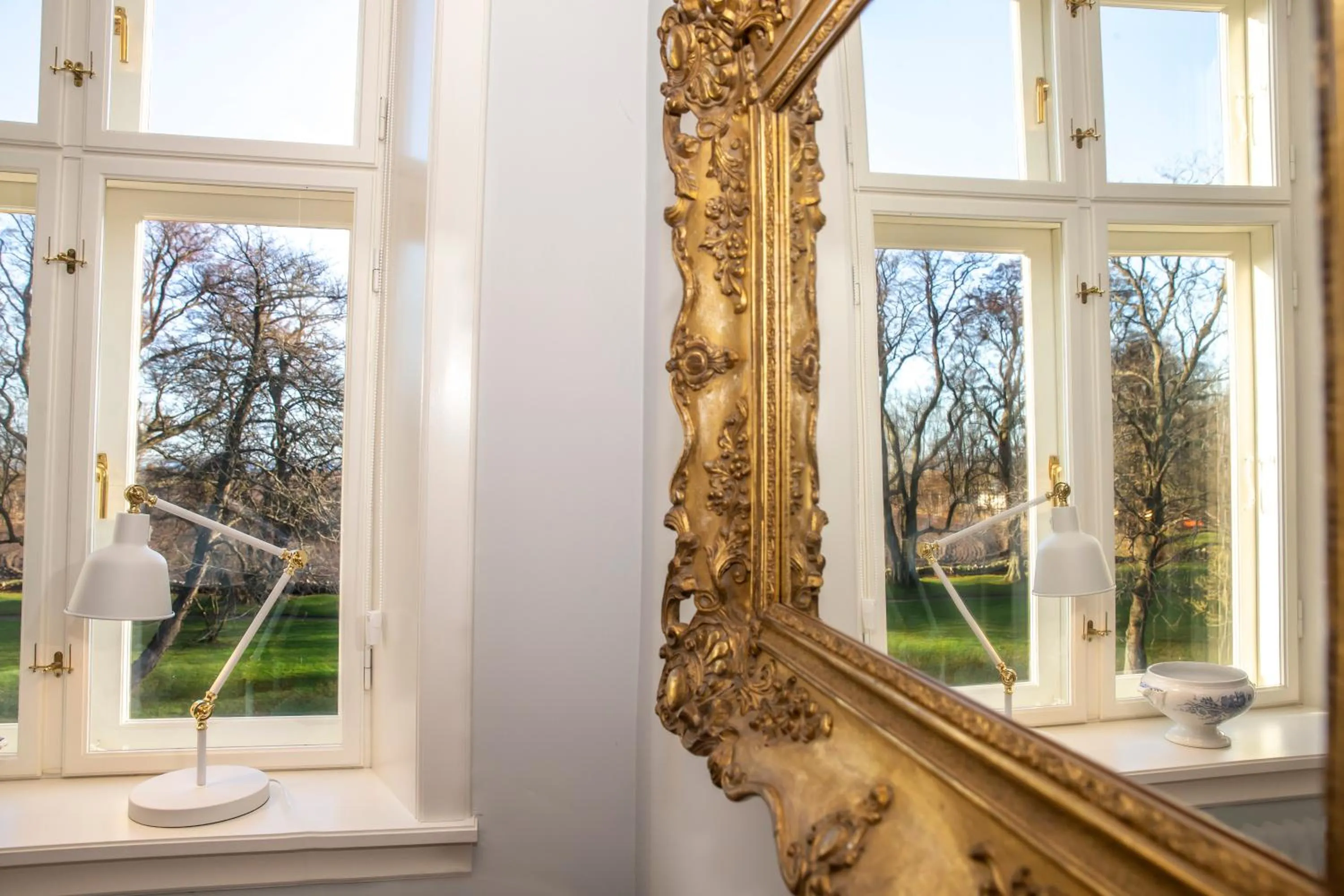 Garden view in Fuglsang Herregaard Hotel