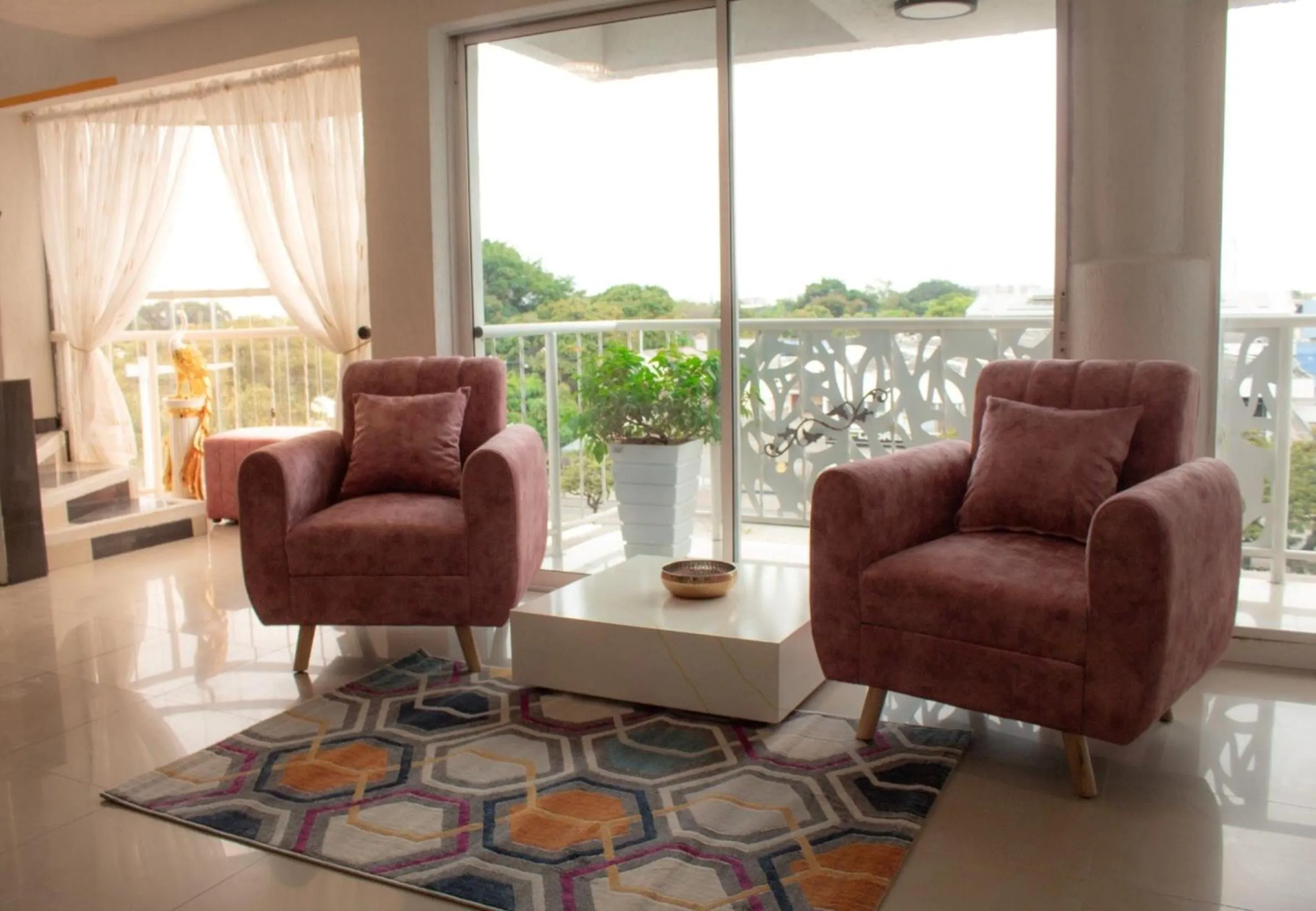 Seating area in ArisSha Boutique Hotel