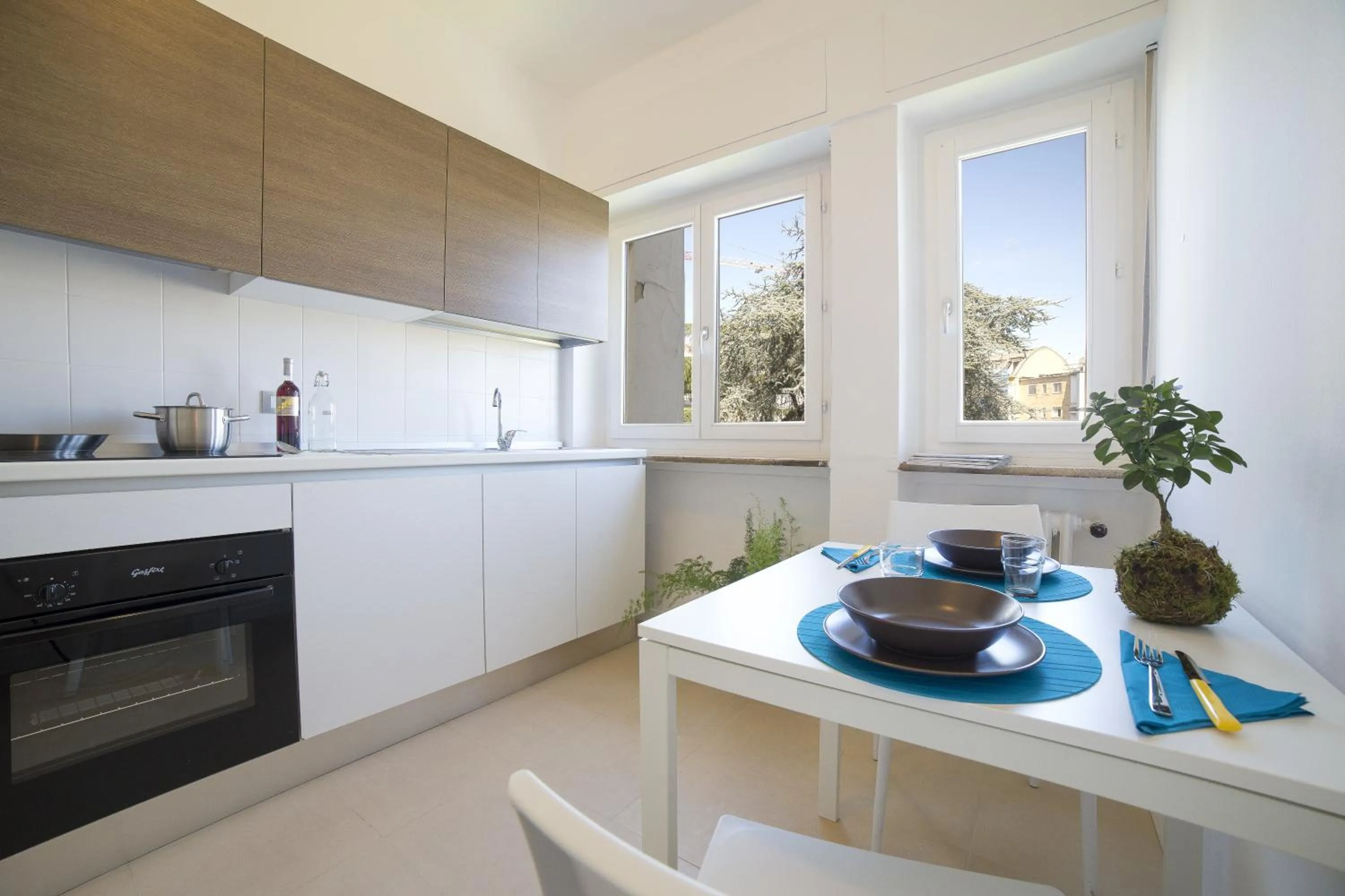 Kitchen or kitchenette in Aurum Aparthotels Gambara