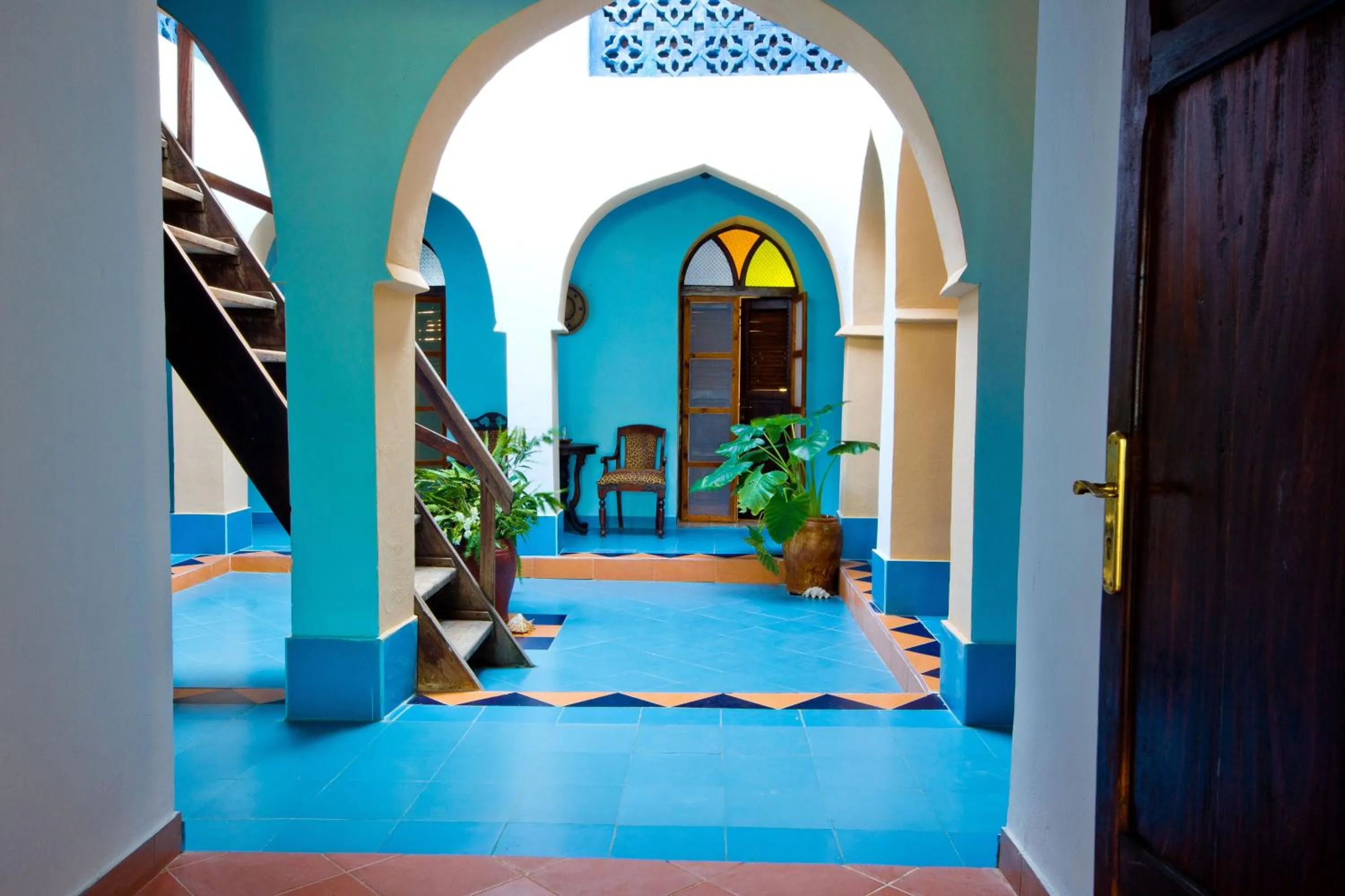 Inner courtyard view in Villa Bahati Zanzibar