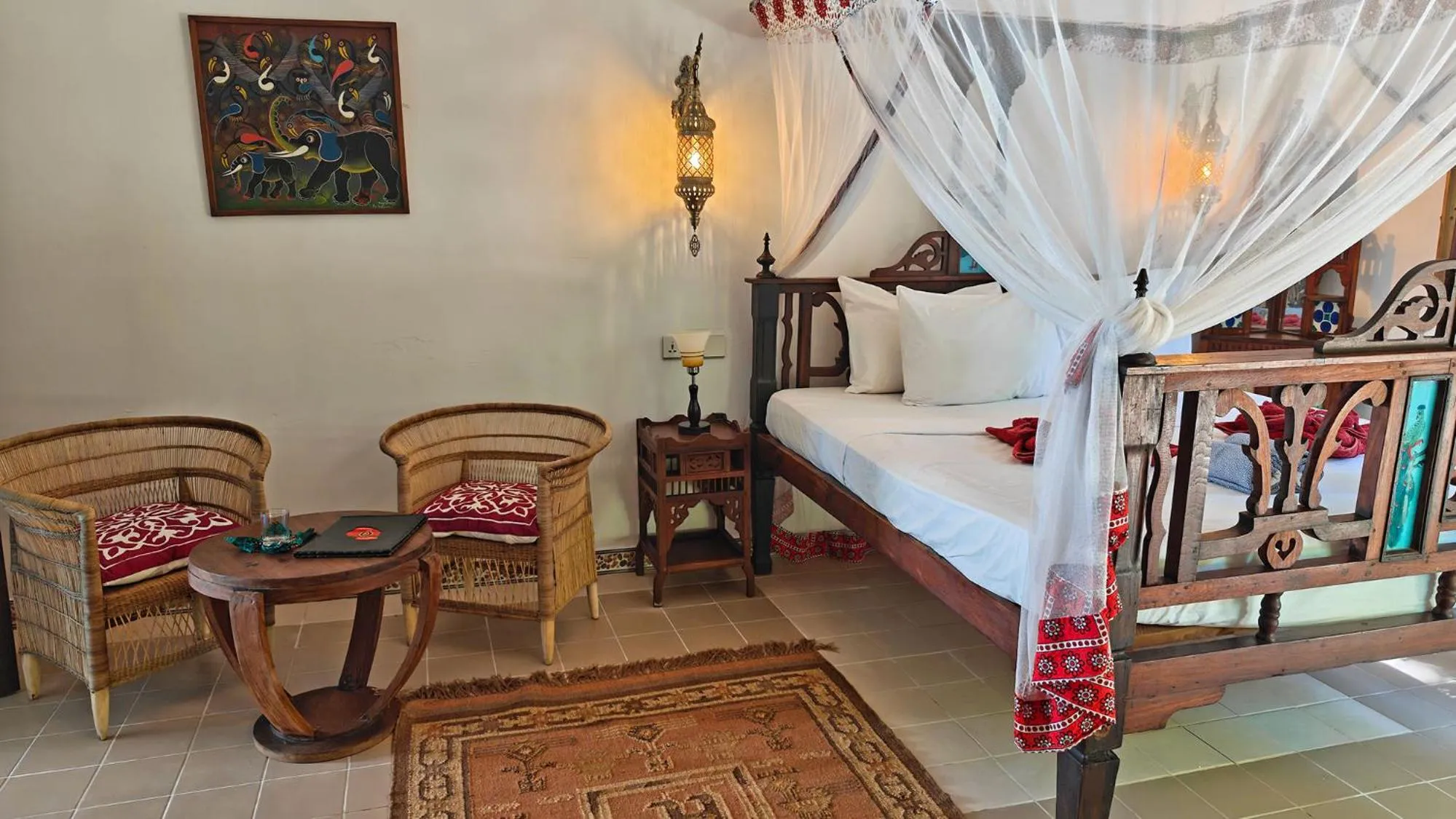Bedroom, Bed in Villa Bahati Zanzibar