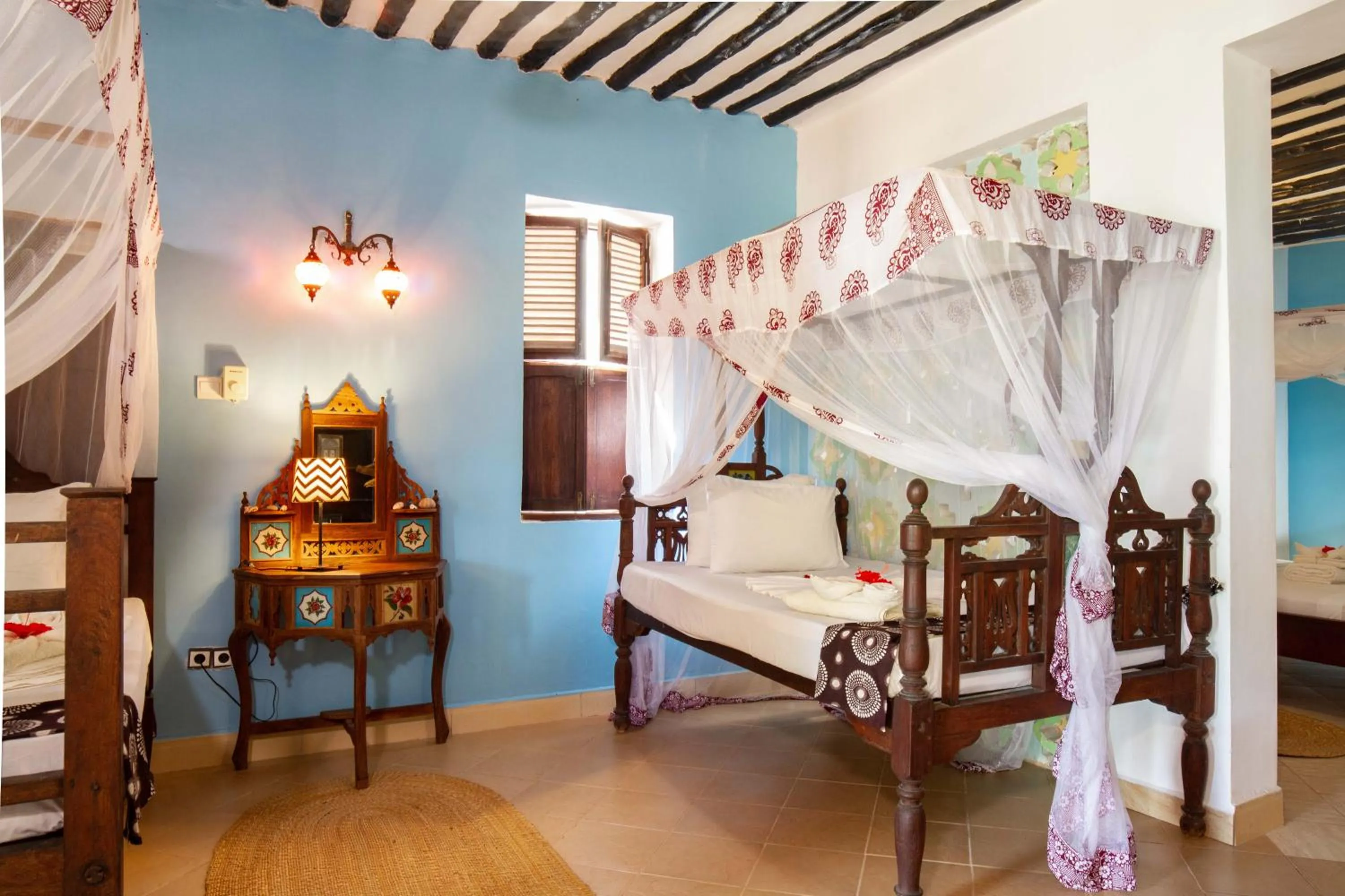 Bed in Villa Bahati Zanzibar