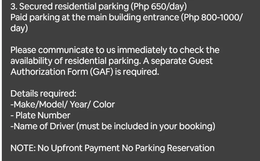 Parking in SMDC Coast Residences