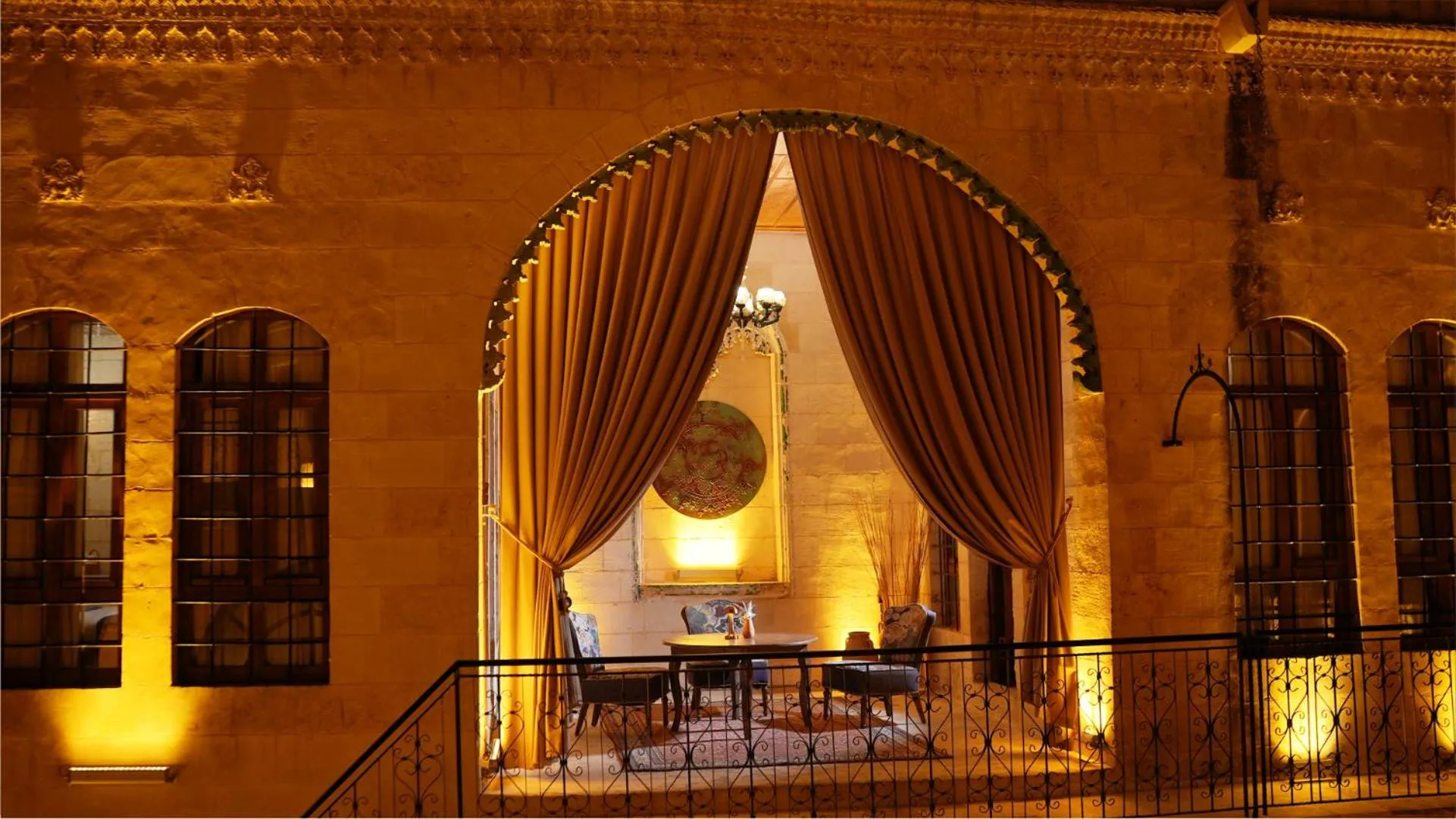 Seating area in Stone House by Cevahir