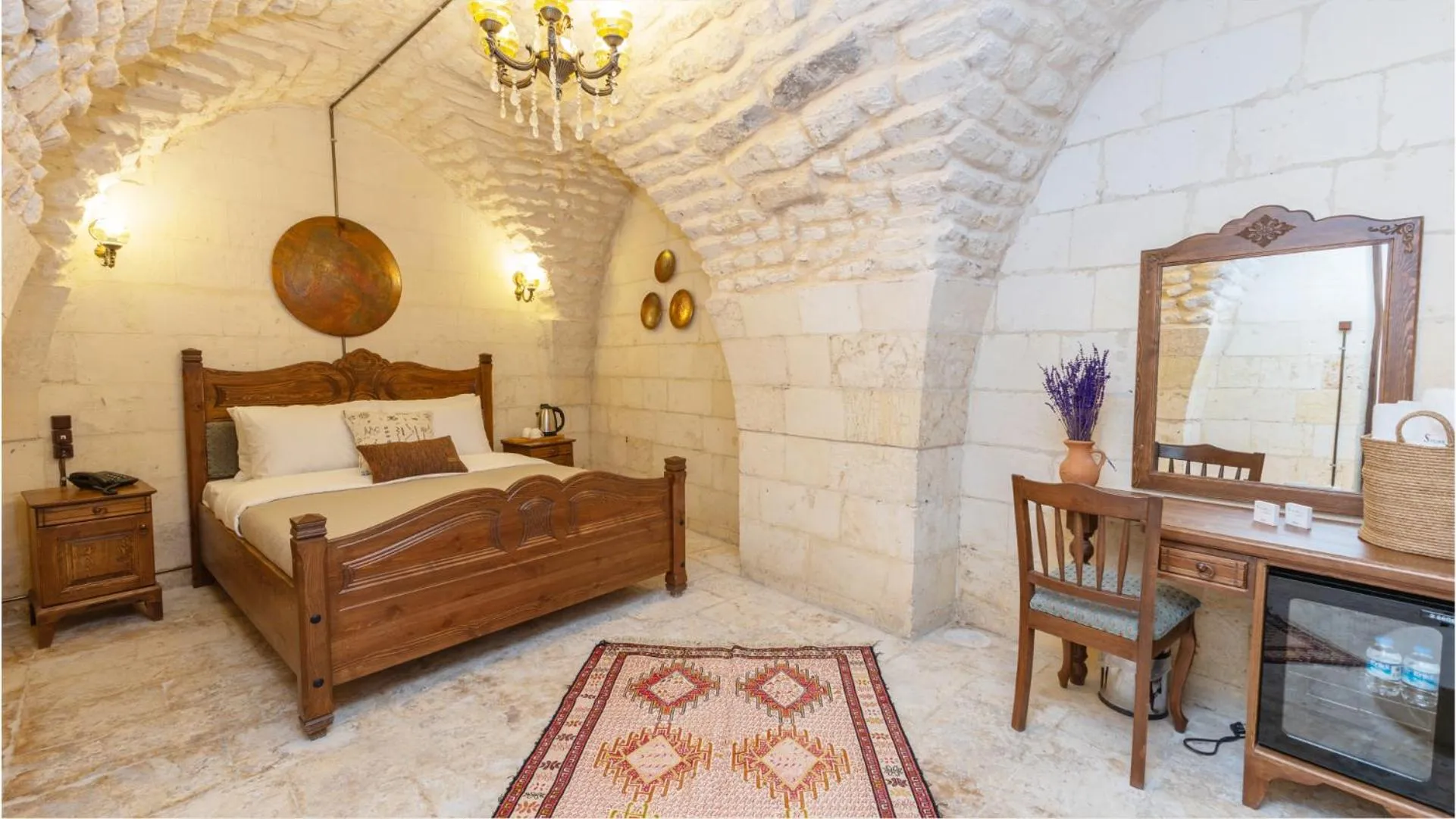 Bedroom, Bed in Stone House by Cevahir