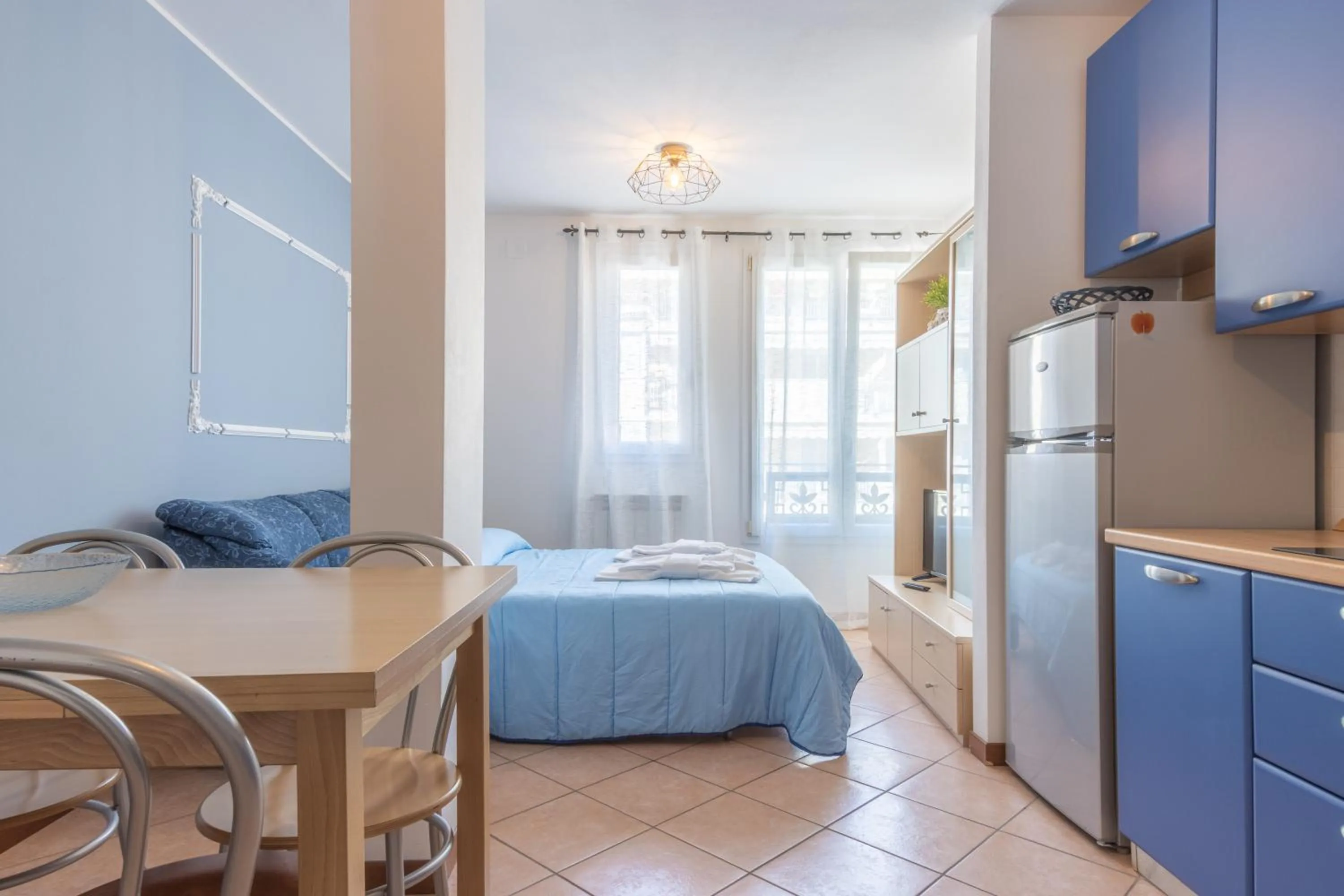 Living room, Bed in Residence Rialto