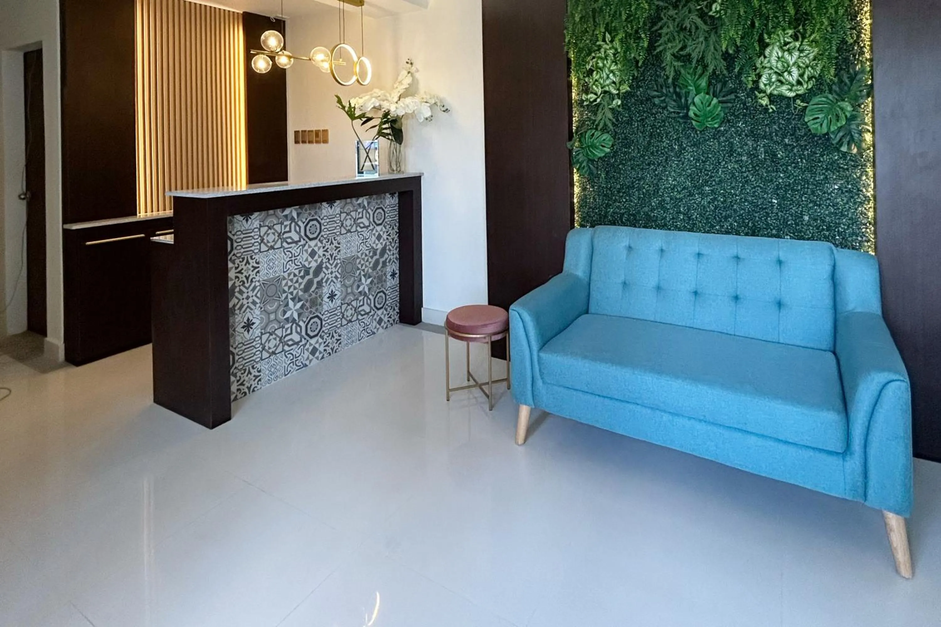 Seating area in 717 Residences Iloilo