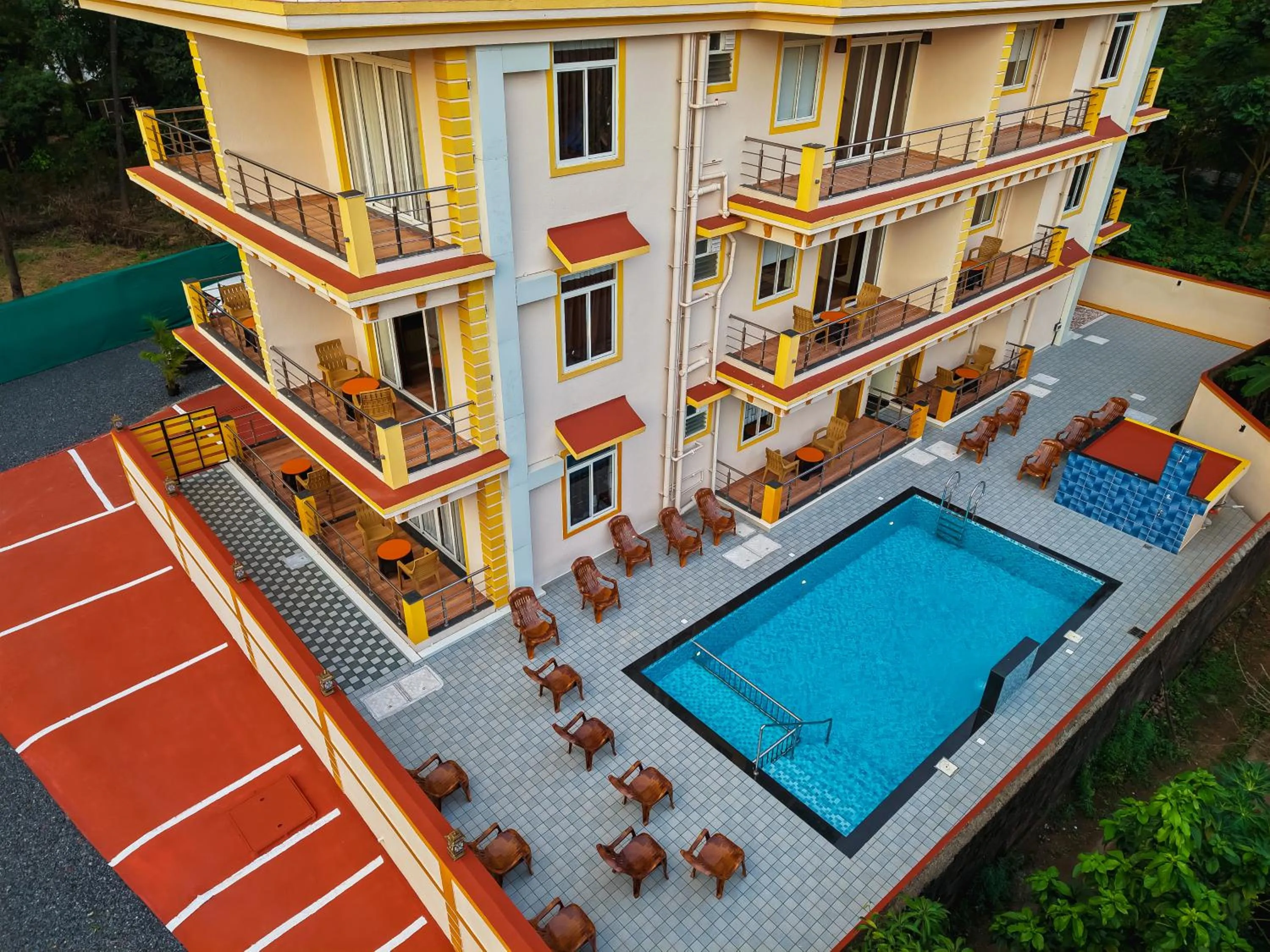 Swimming pool in Lykke Suites- 2-min Drive to Colva Beach-By Goan Felicidade Hospitality PVT LTD