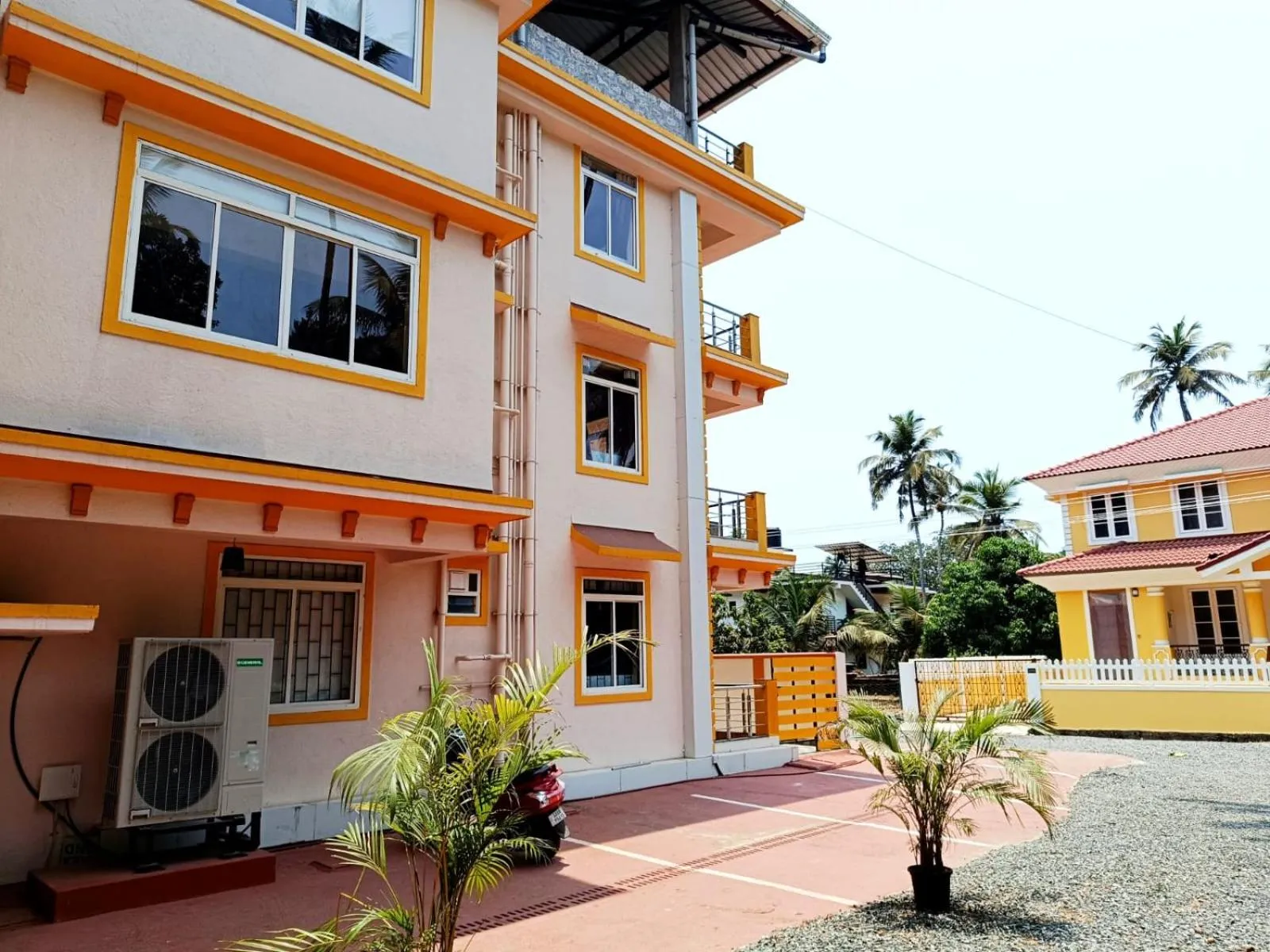 Property building in Lykke Suites- 2-min Drive to Colva Beach-By Goan Felicidade Hospitality PVT LTD