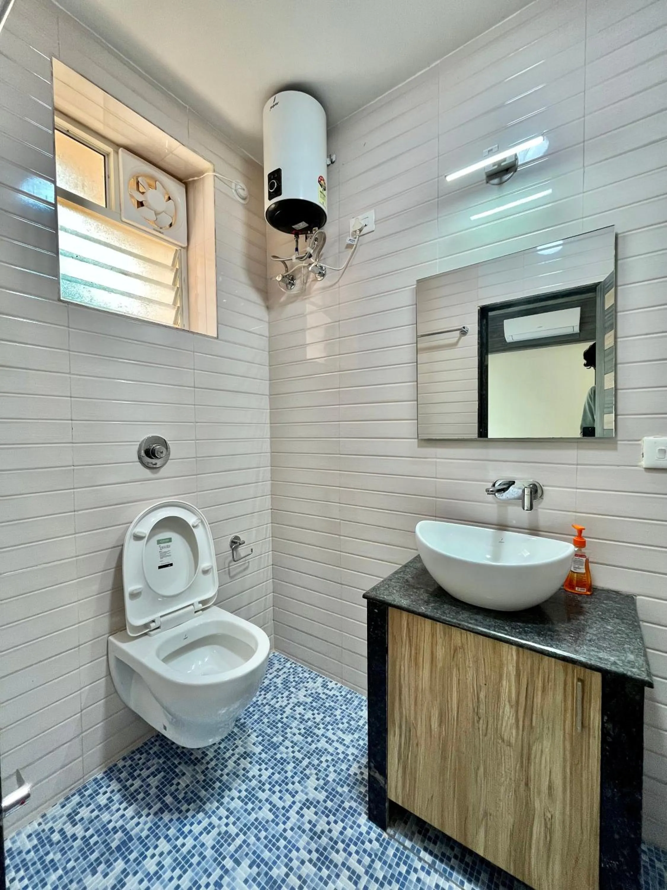 Shower in Lykke Suites- 2-min Drive to Colva Beach-By Goan Felicidade Hospitality PVT LTD