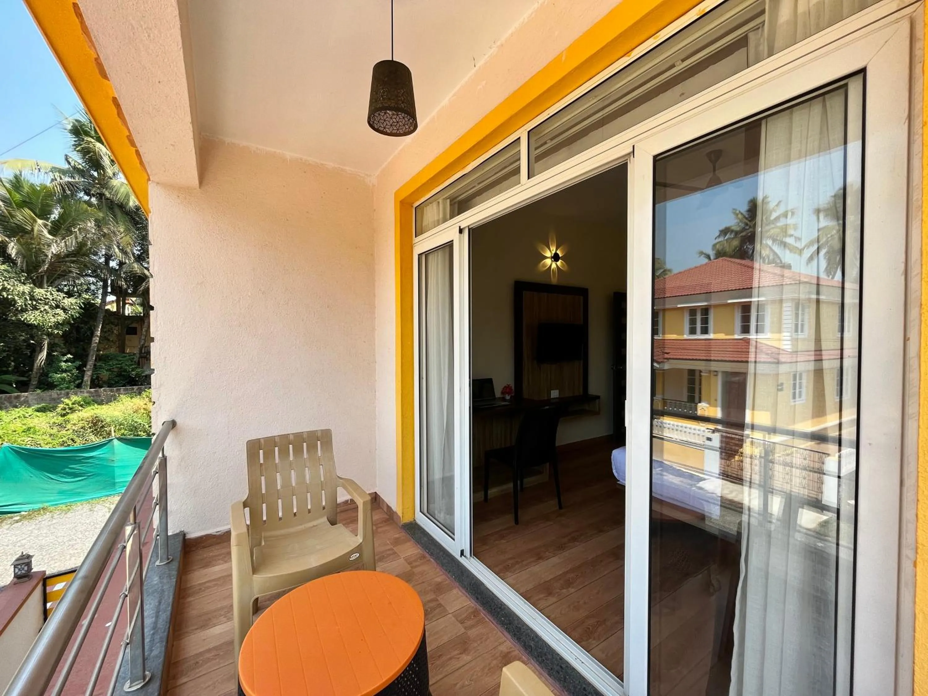 Balcony/Terrace in Lykke Suites- 2-min Drive to Colva Beach-By Goan Felicidade Hospitality PVT LTD