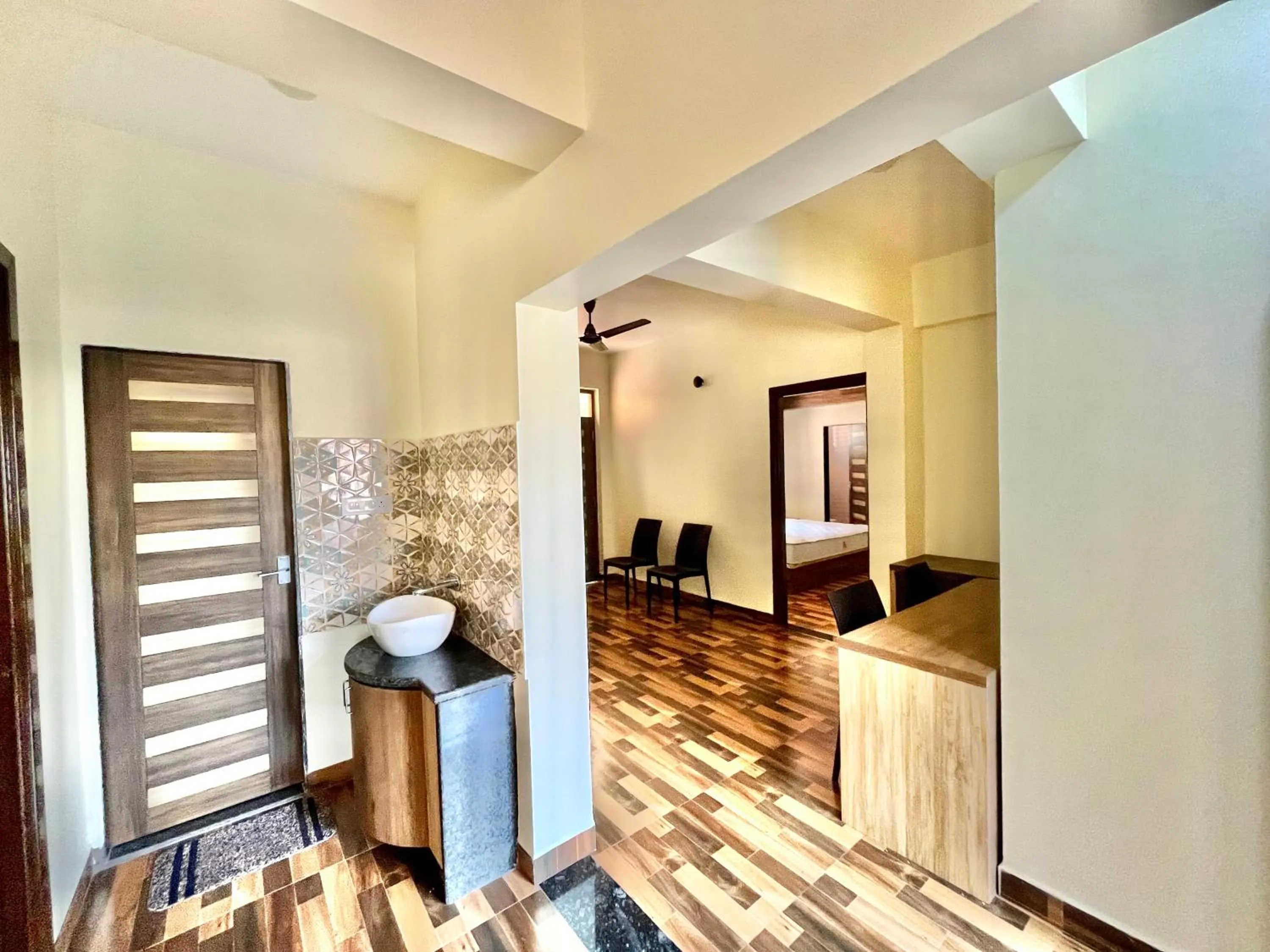 Seating area in Lykke Suites- 2-min Drive to Colva Beach-By Goan Felicidade Hospitality PVT LTD