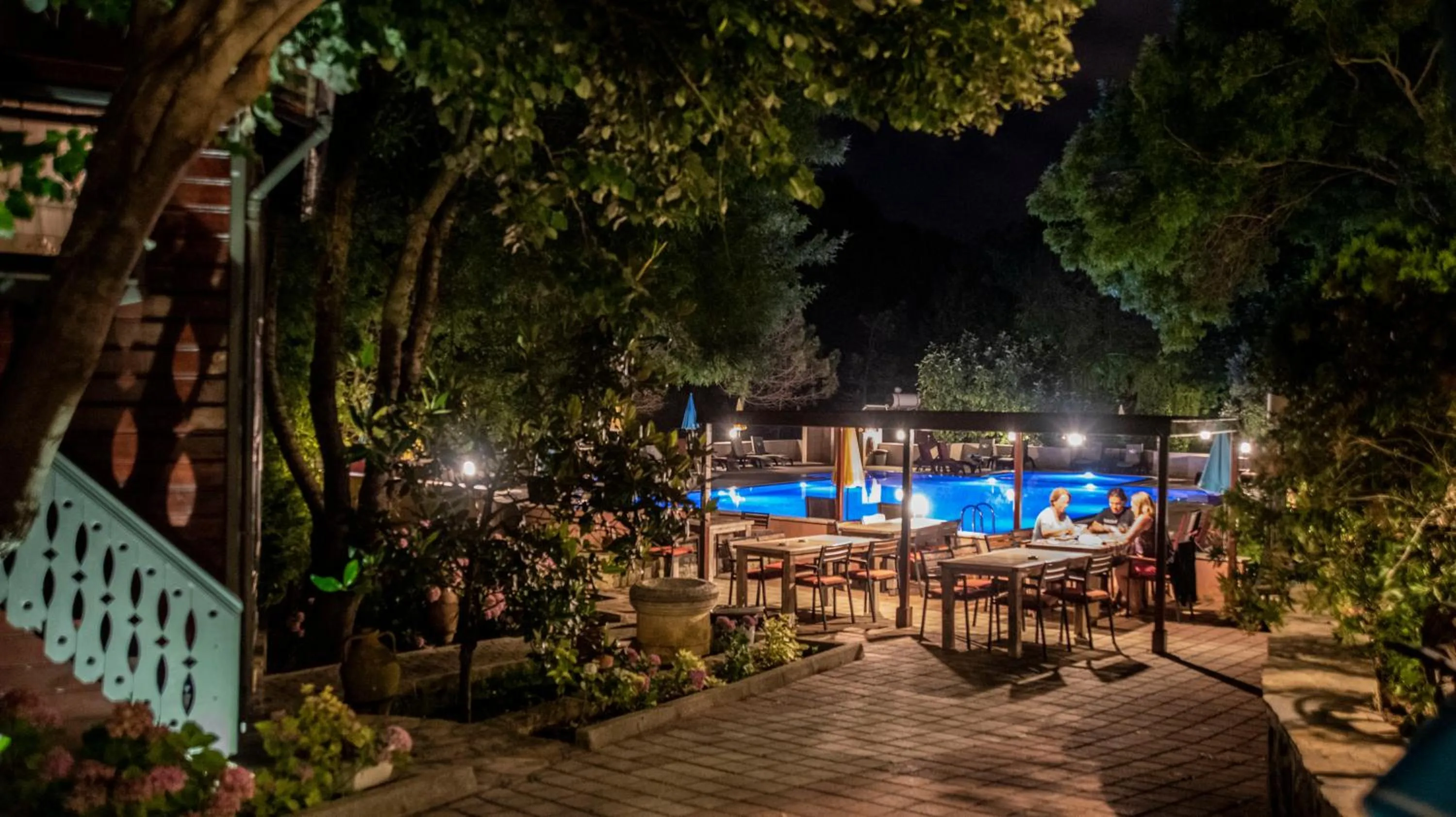 Pool view in Fener Motel