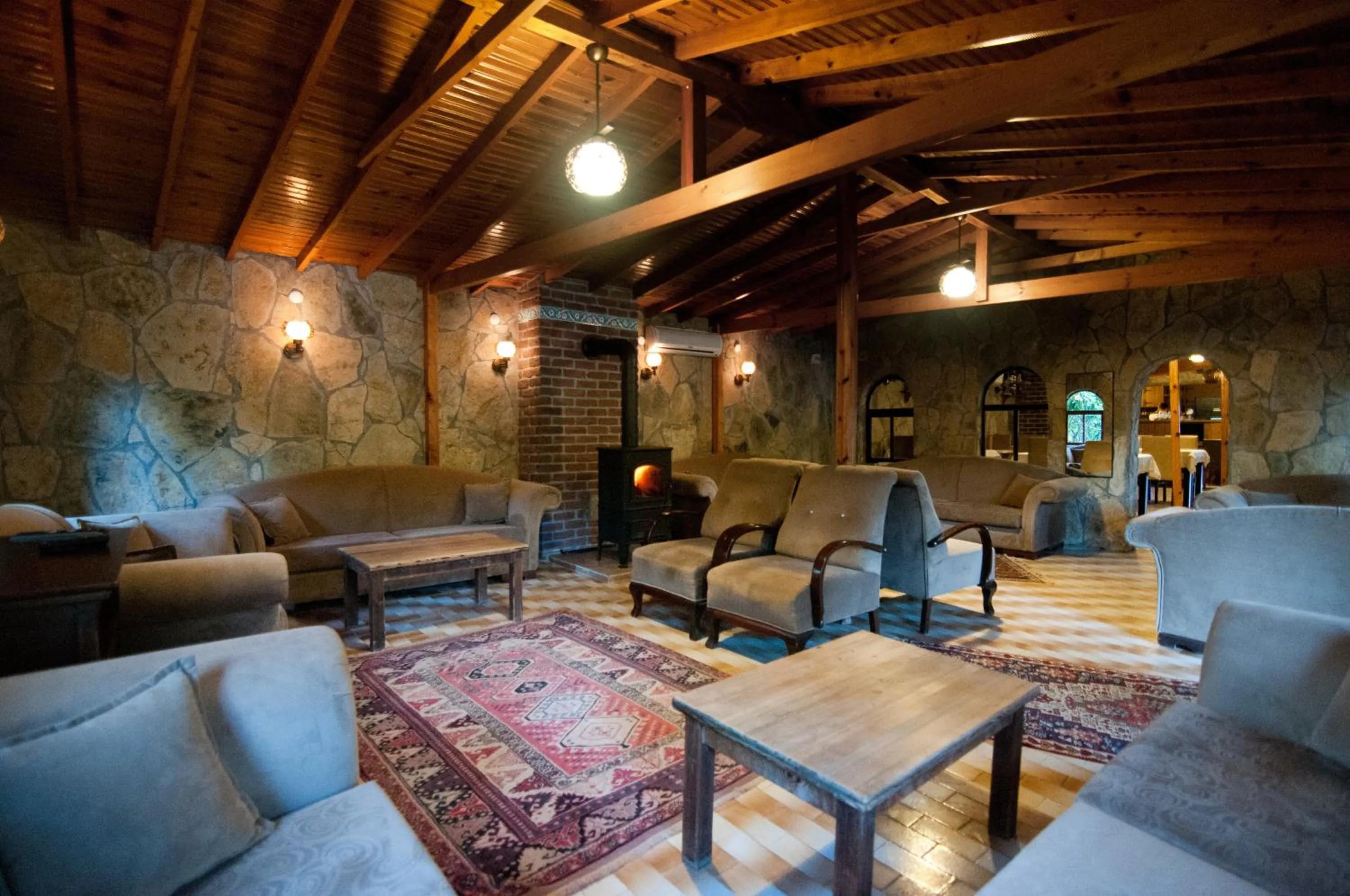 Communal lounge/ TV room in Fener Motel