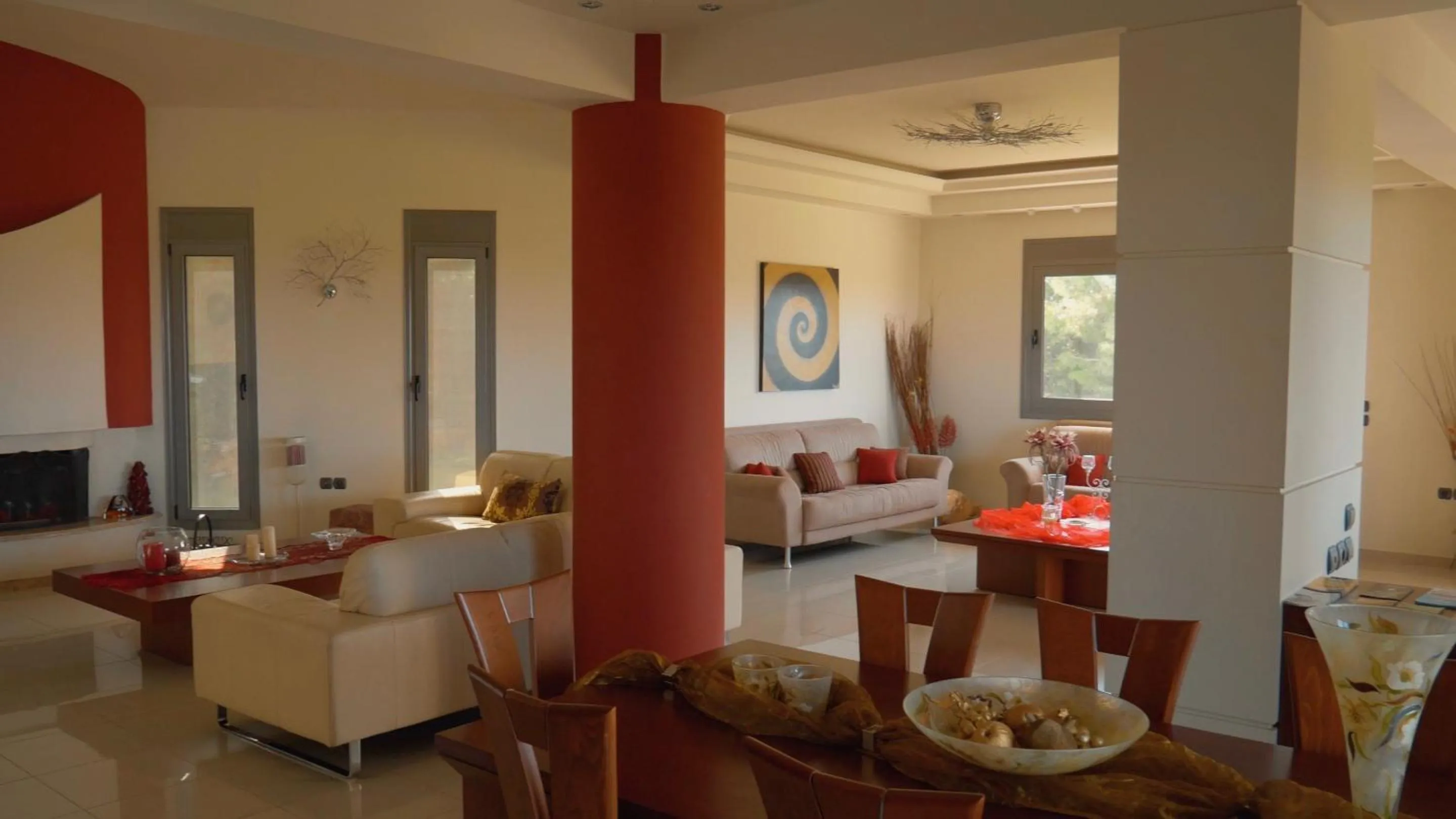 Living room in Villa Artemis