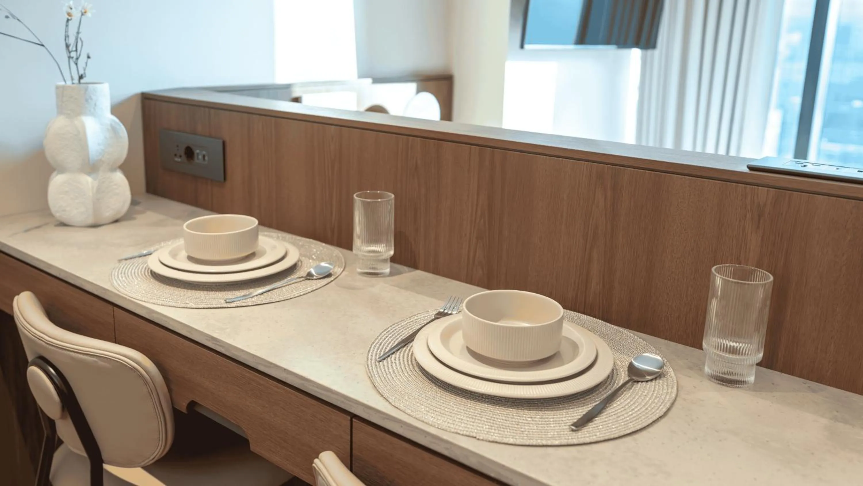 Dining area in Weave Suites - Sunyu Parkside