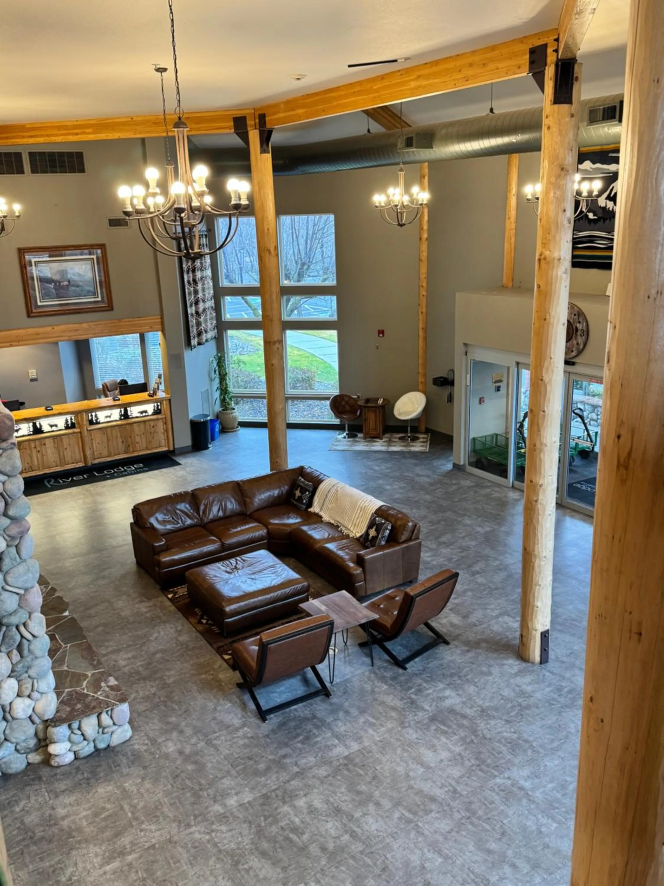 Lobby or reception in River Lodge and Cabins