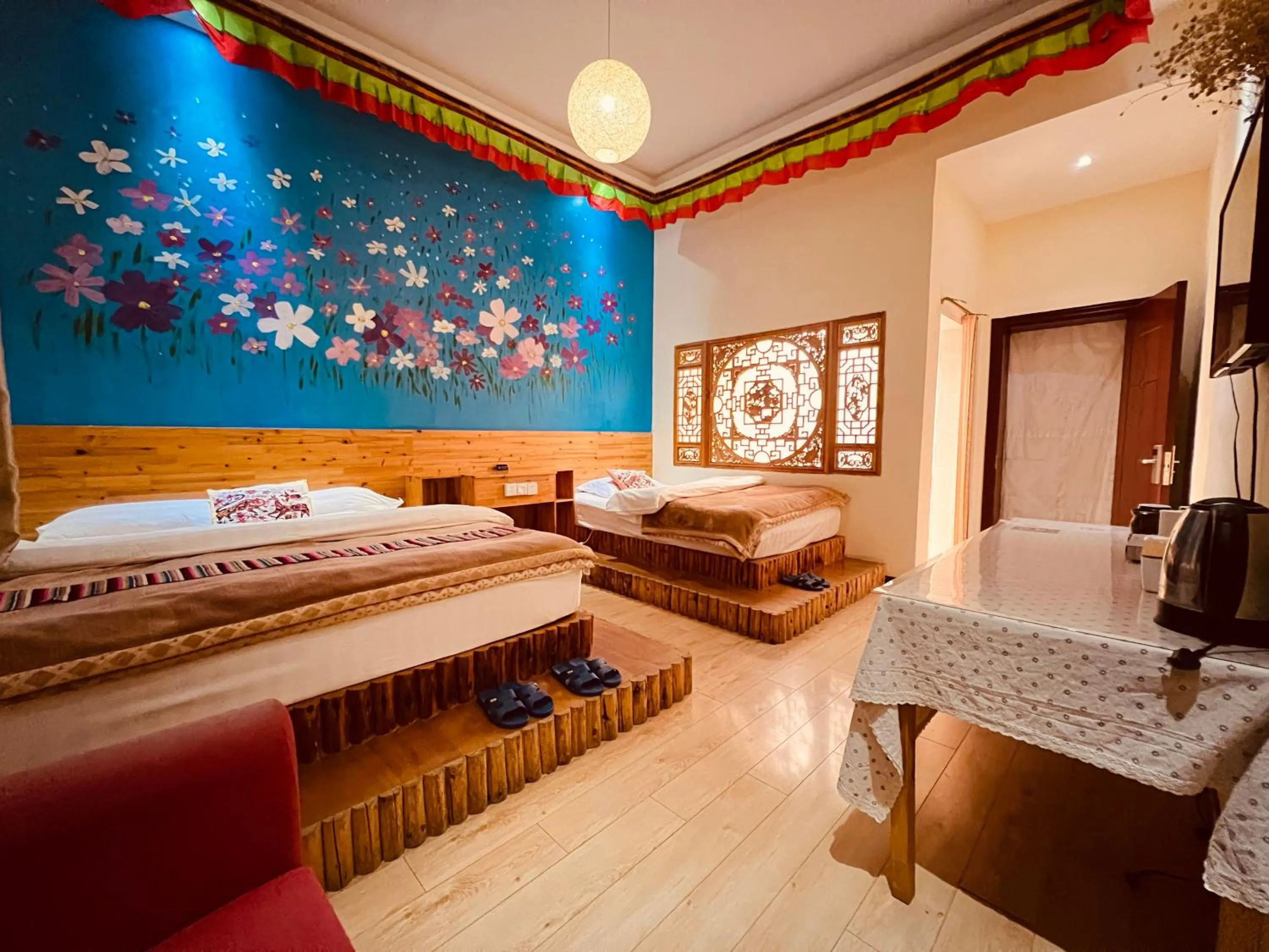Bed in Shangri-La Chudengshuo Homestay楚登硕民宿