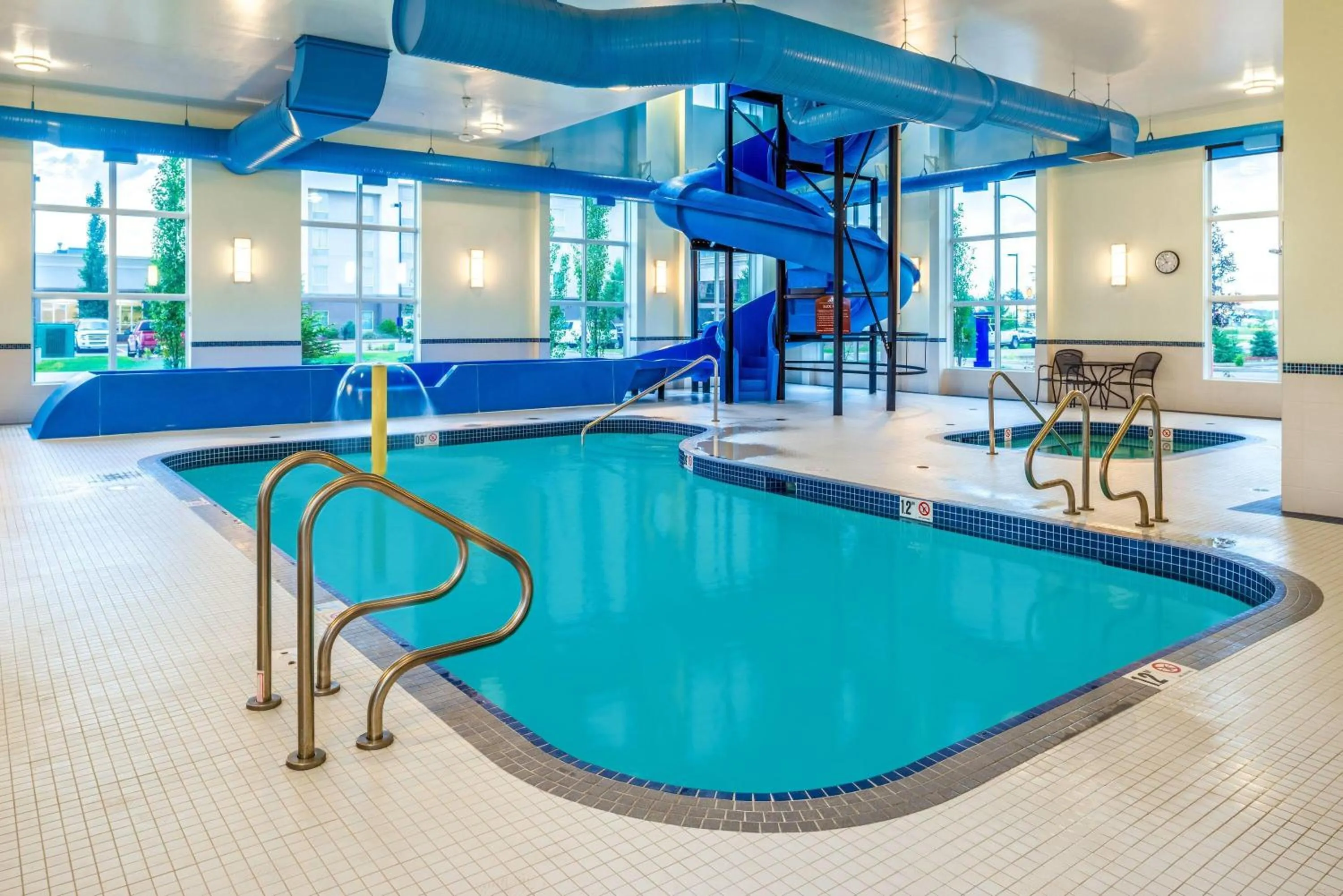 Pool view in Microtel Inn & Suites by Wyndham Red Deer