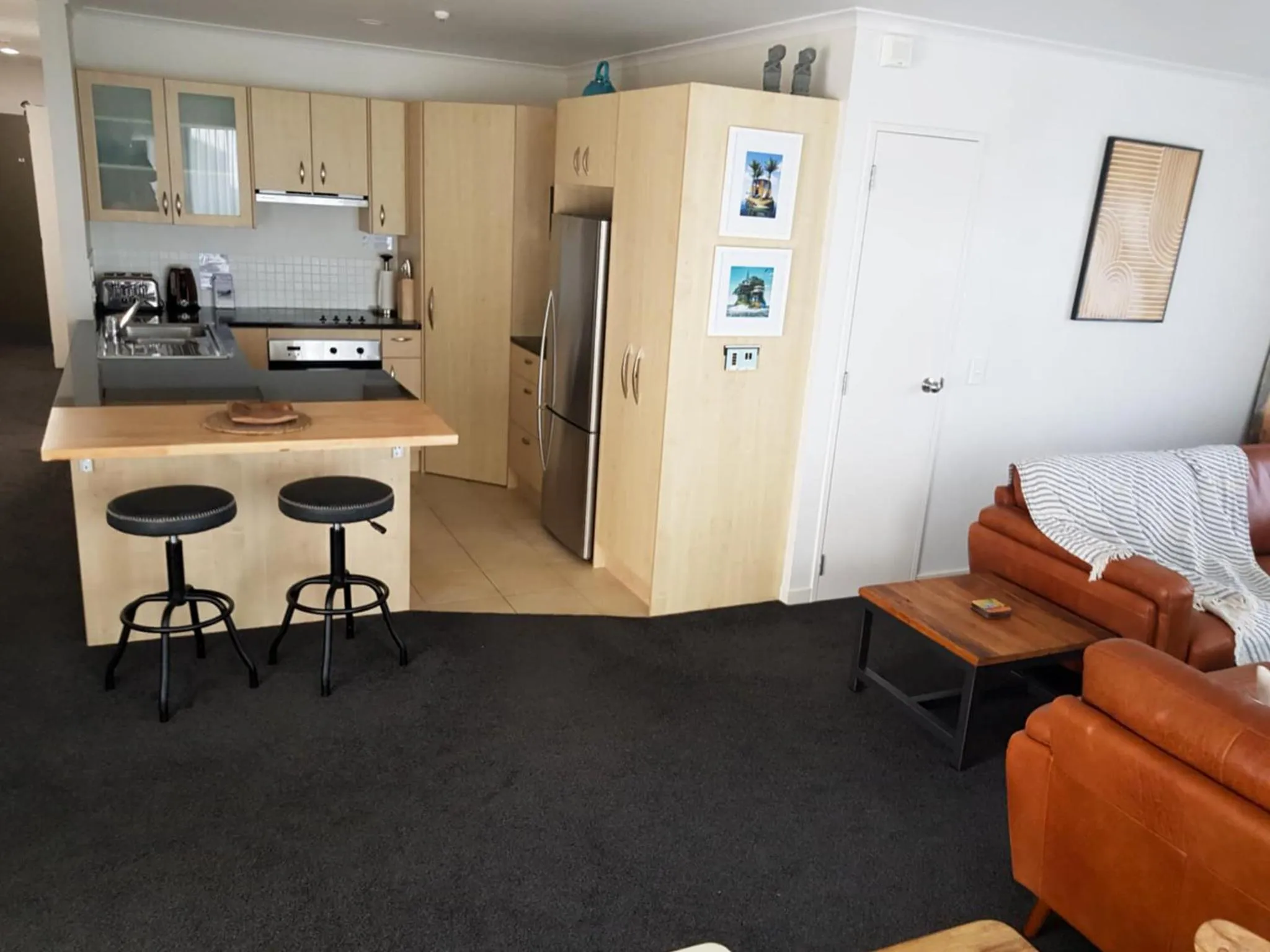 Kitchen or kitchenette in Ocean Breeze Resort Pauanui