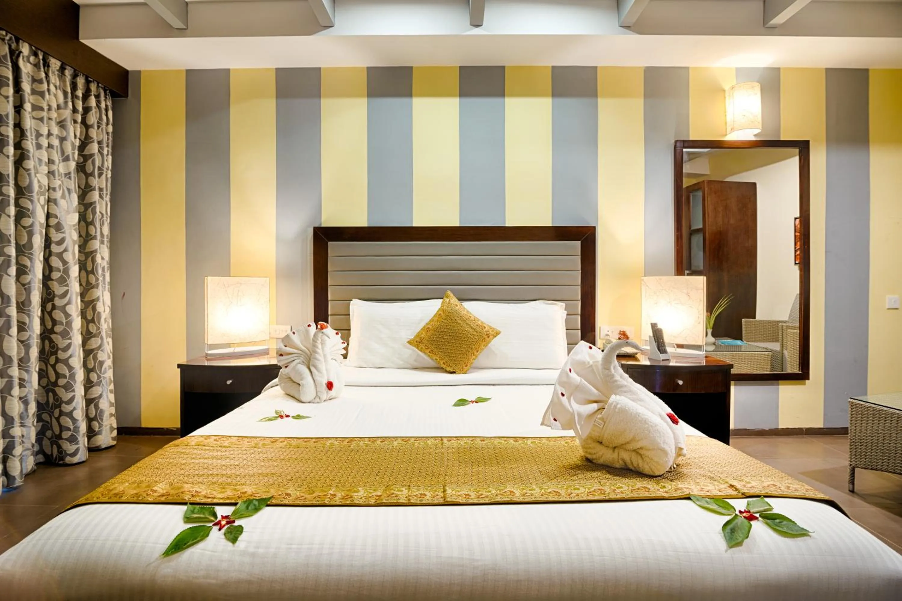 Bed in Grand Serenaa Hotel & Resorts, Auroville