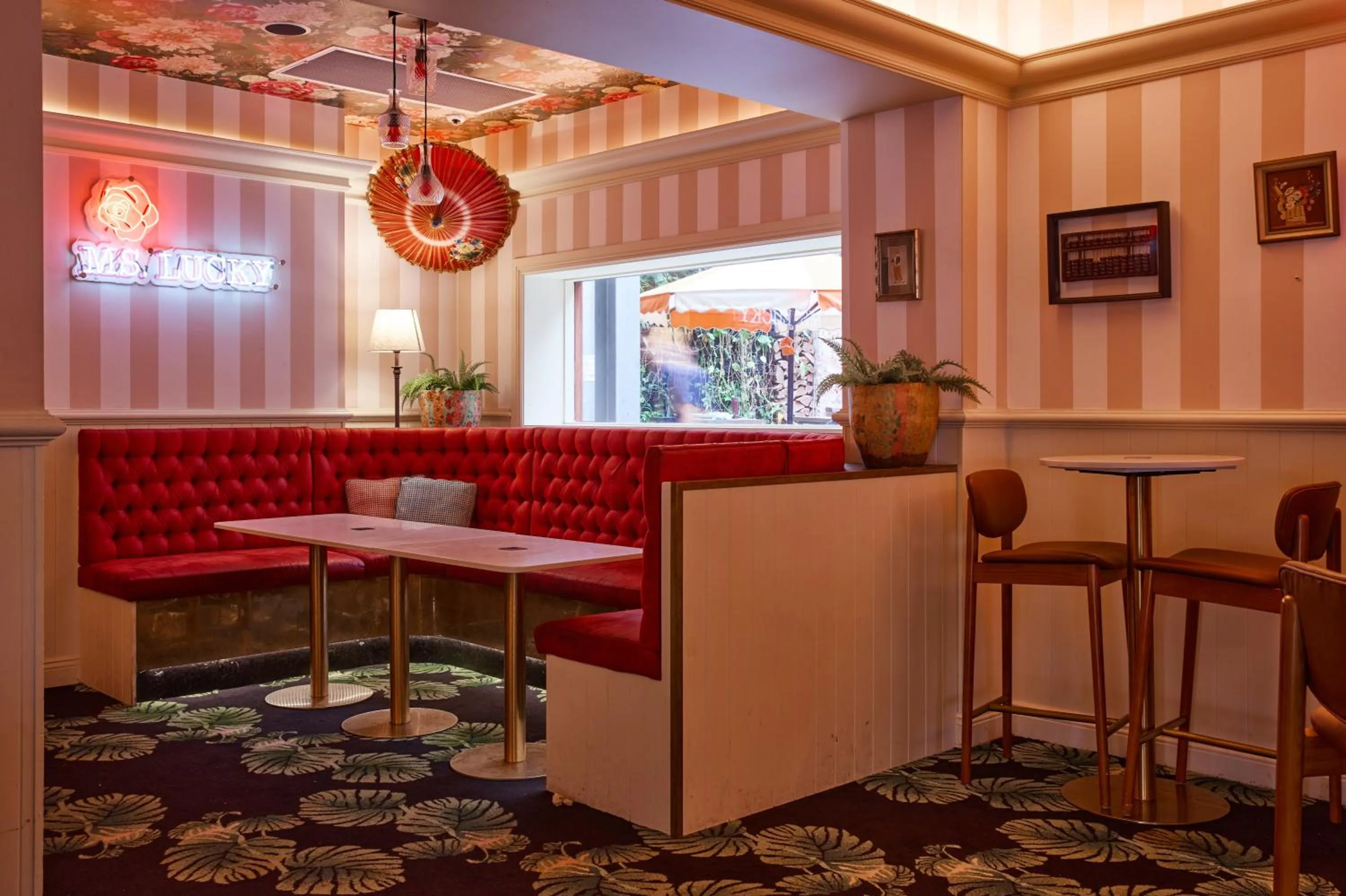 Seating area in The Lucky Hotel