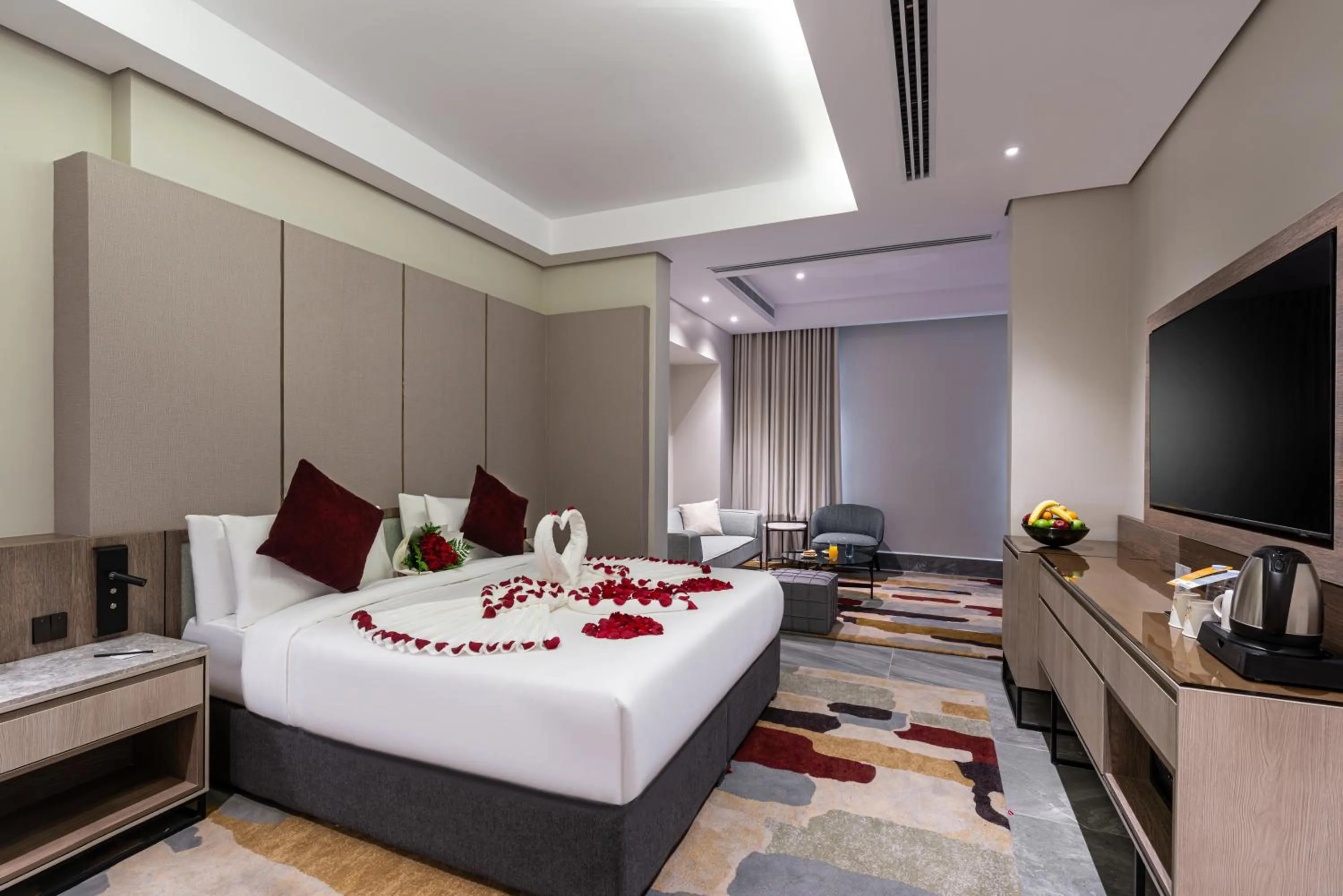 TV and multimedia, Bed in Ewaa Express Hotel - Abha