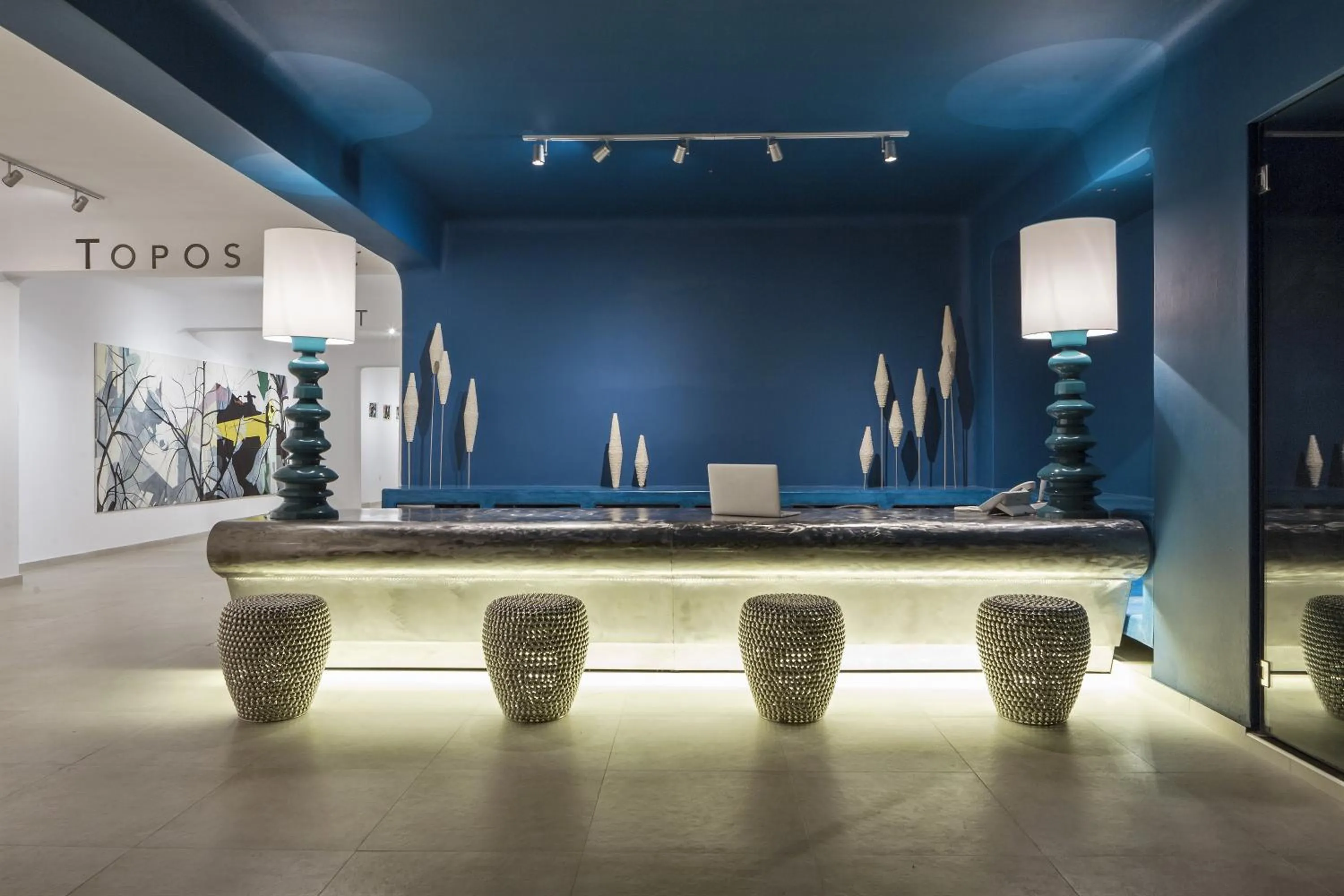 Lobby or reception in Art Hotel Santorini