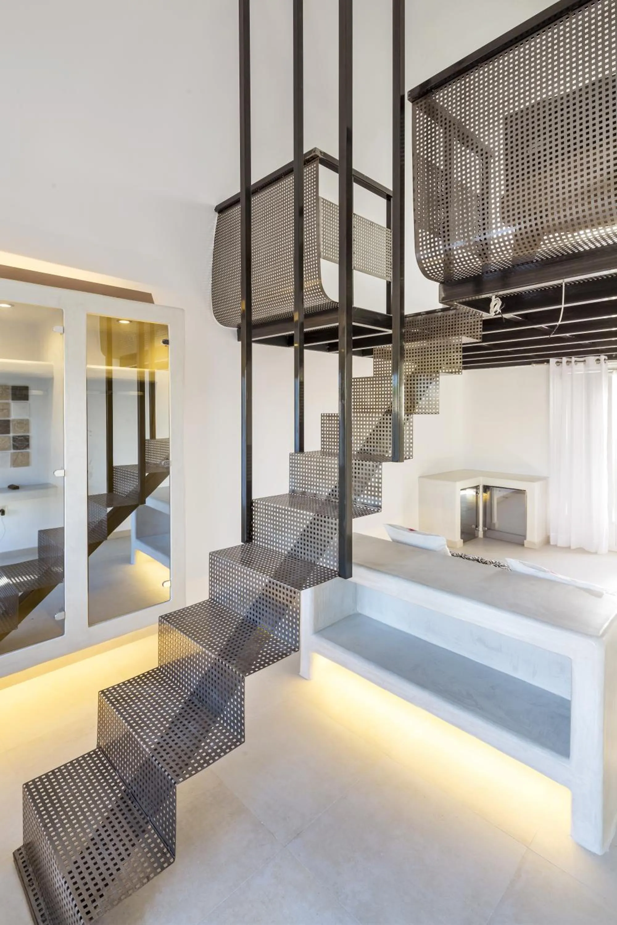 Decorative detail, Bed in Art Hotel Santorini