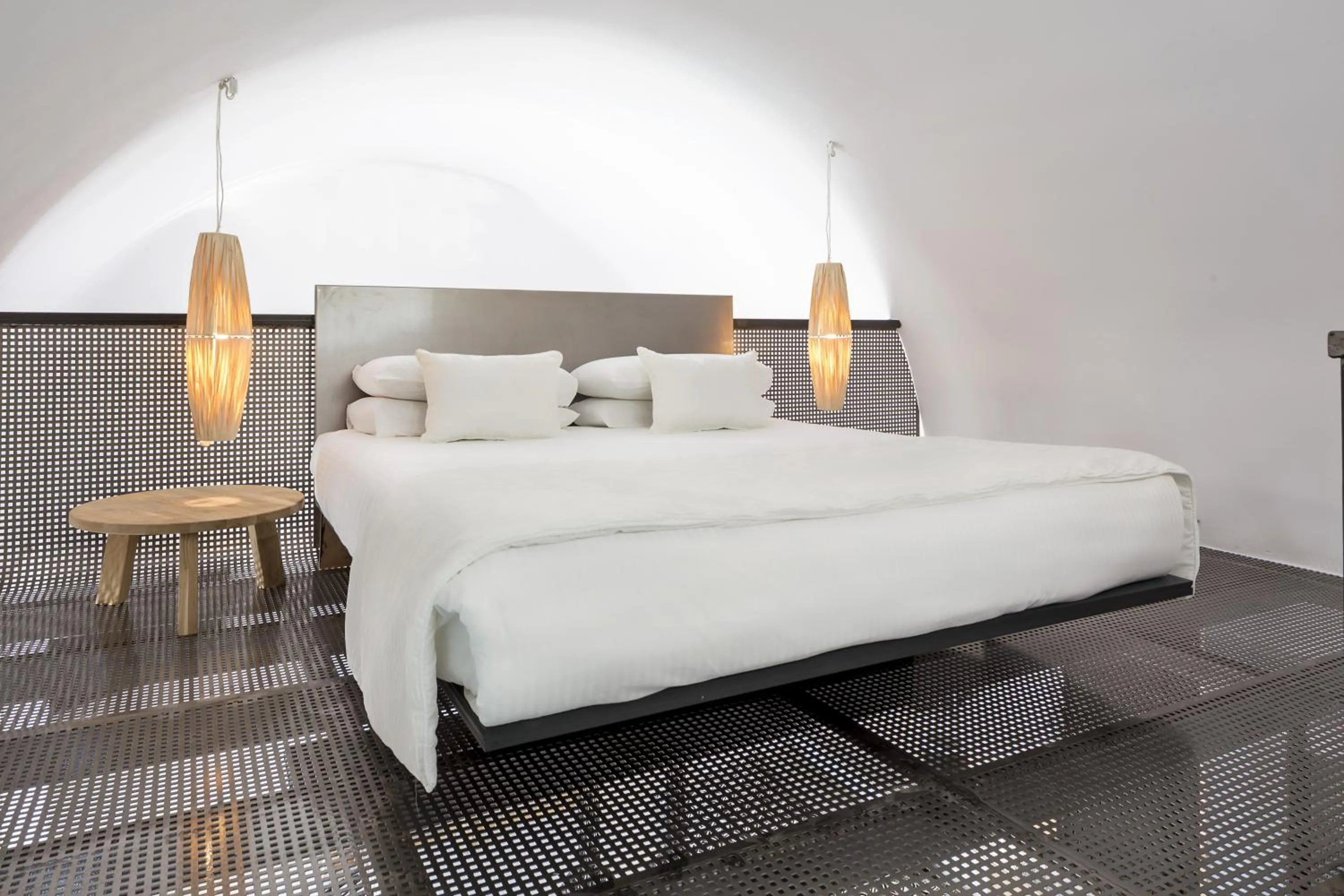 Bedroom, Bed in Art Hotel Santorini