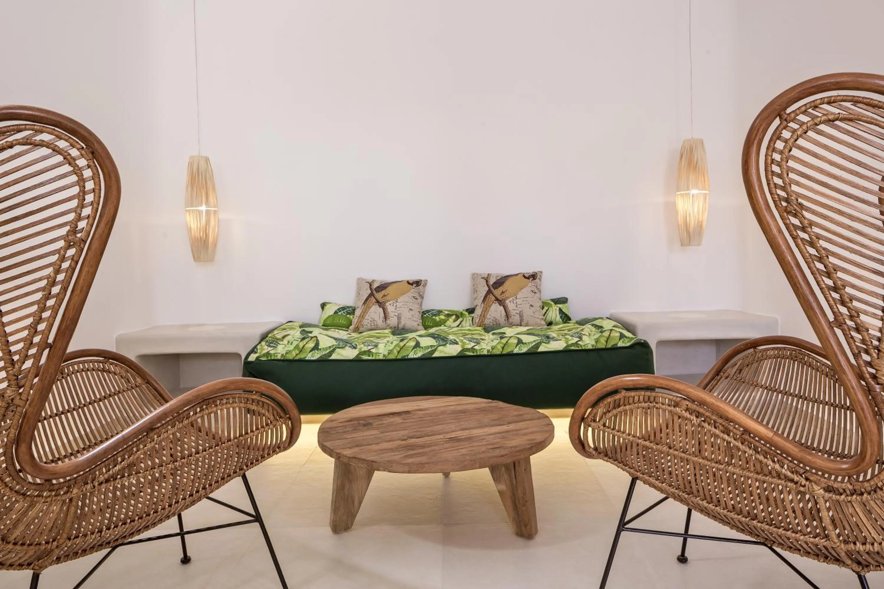 Seating area in Art Hotel Santorini