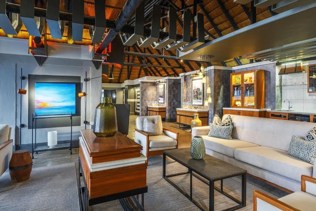 Living room in Chobe Water Villas
