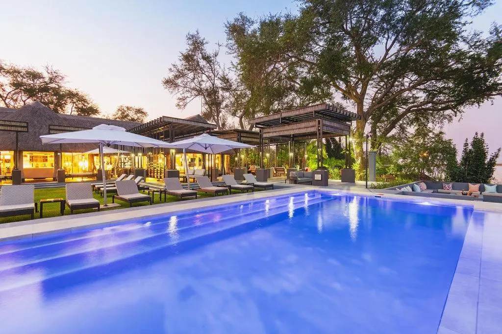 Pool view in Chobe Water Villas