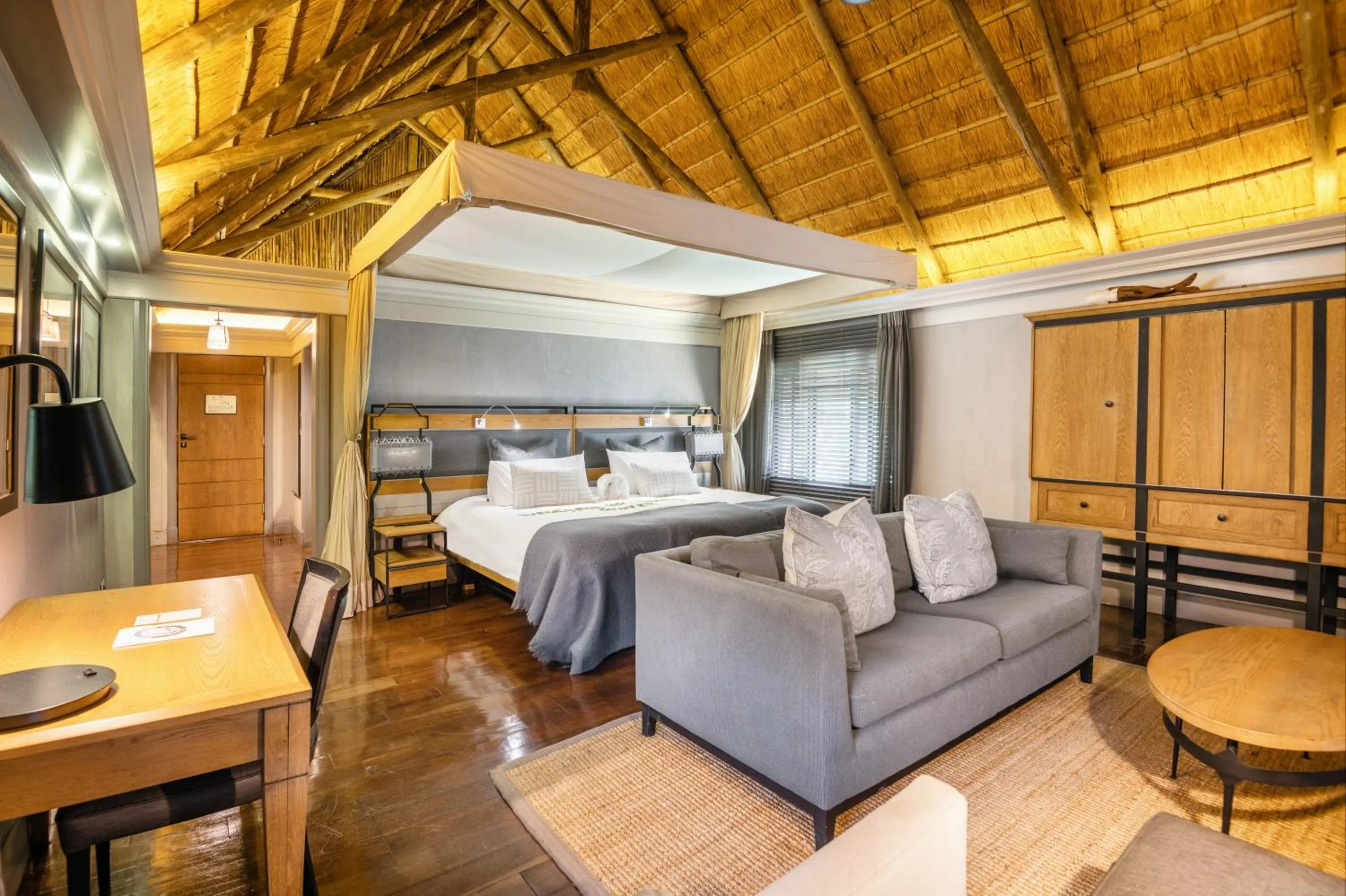Bed in Chobe Water Villas