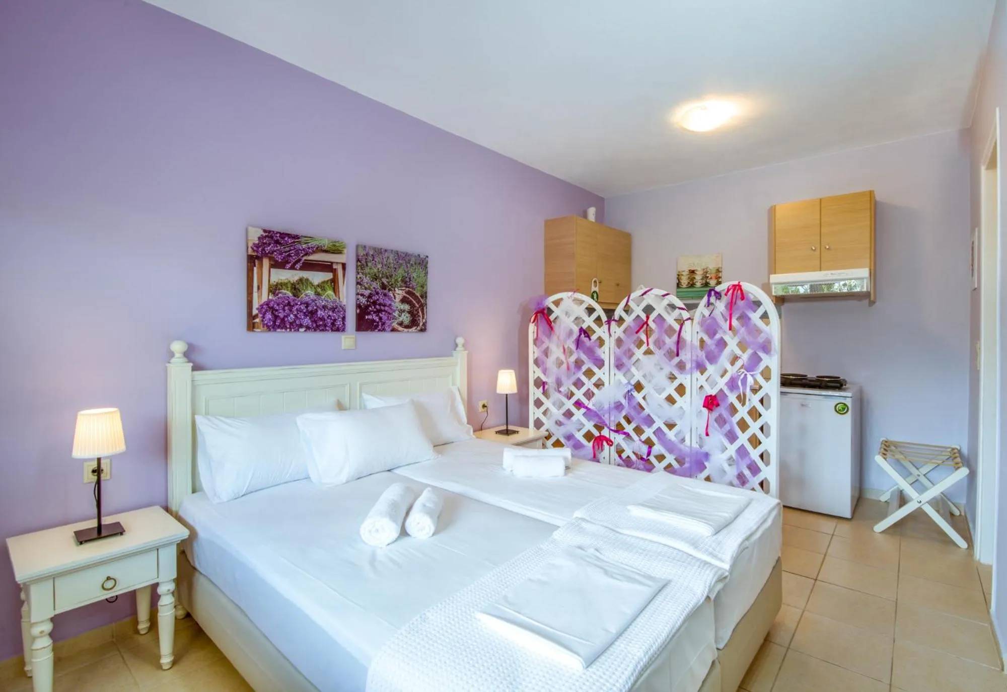 Bed in Stamatakis Boutique Studios