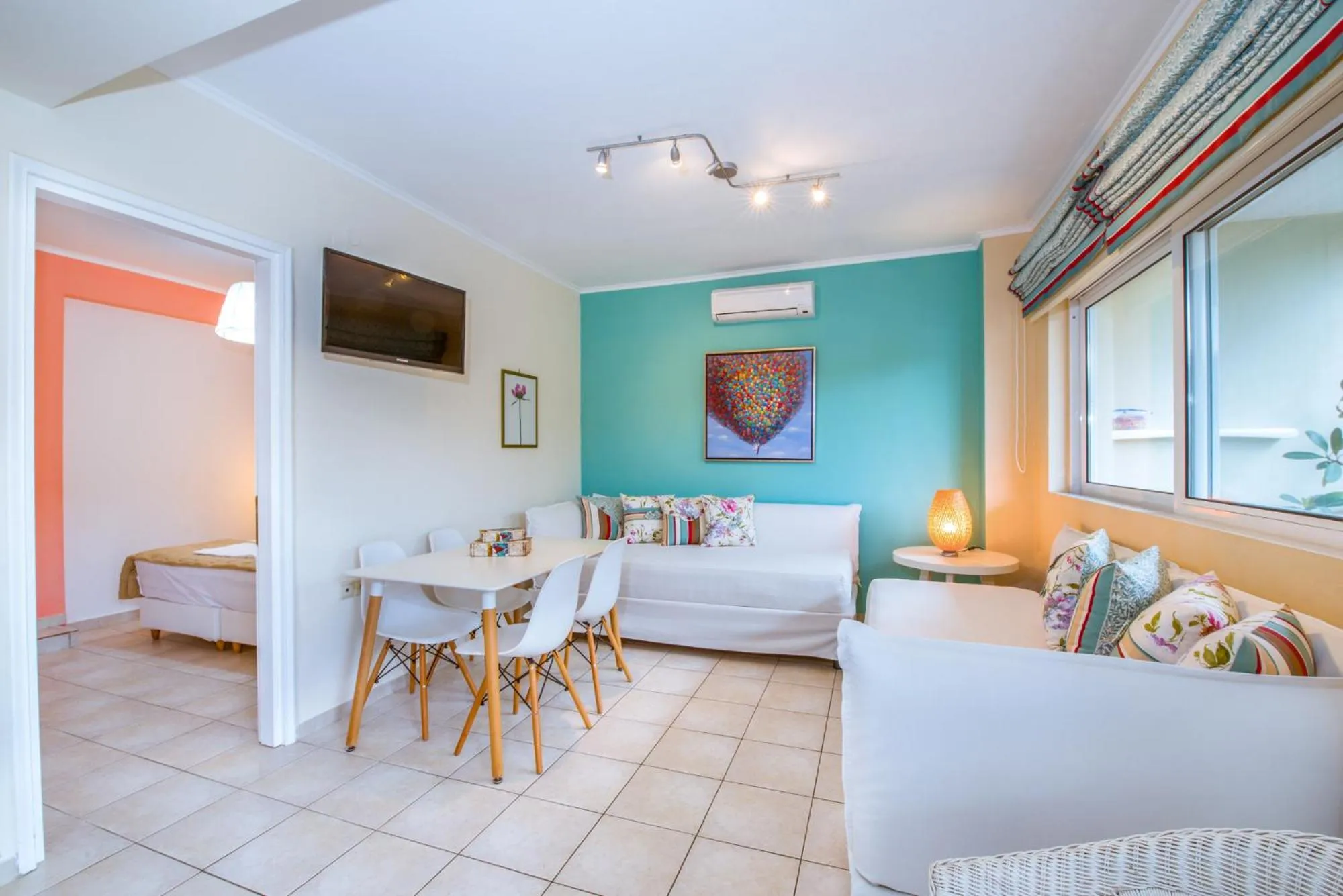 Living room in Stamatakis Boutique Studios