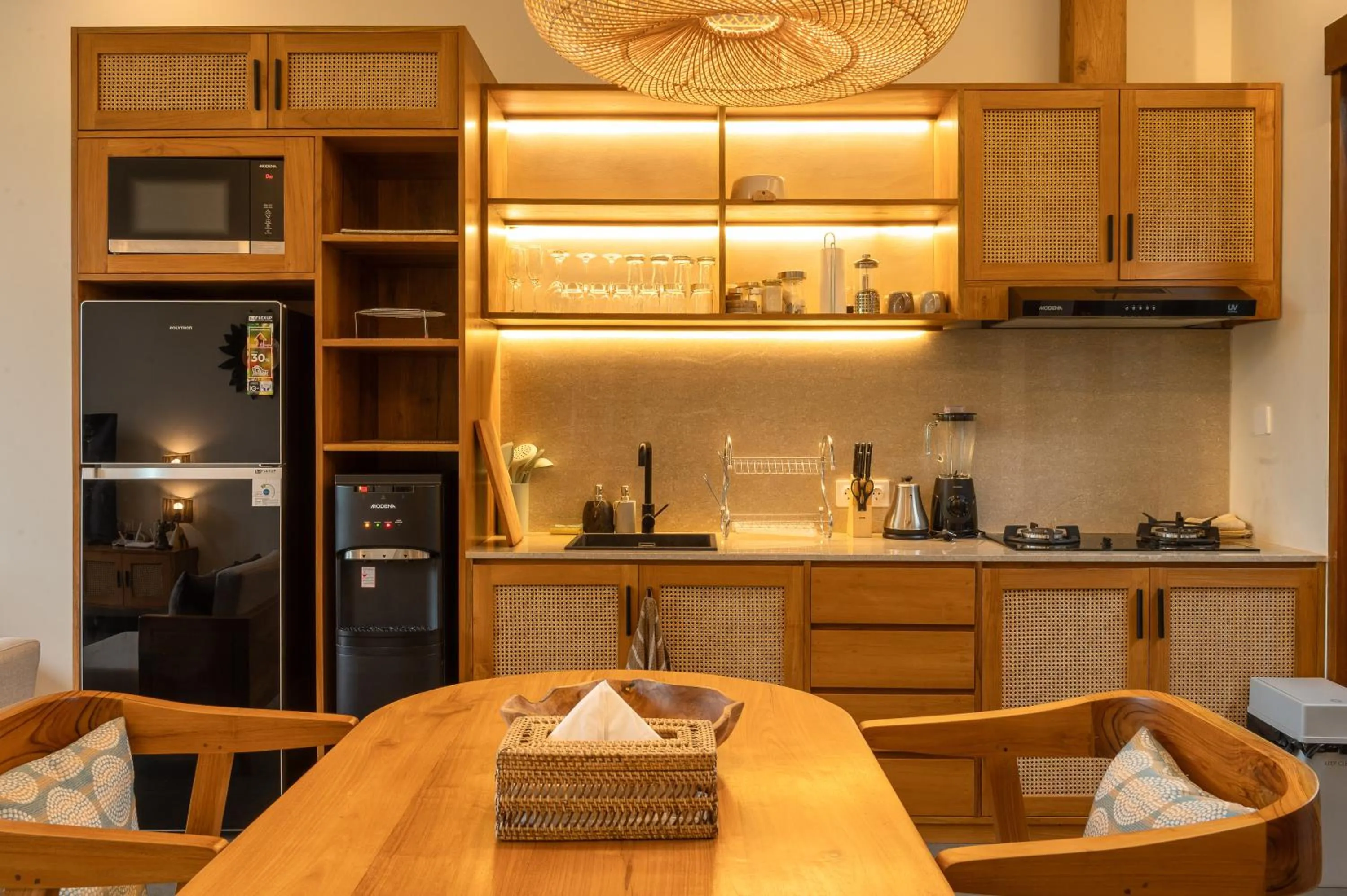 Kitchen or kitchenette in Villa Suarga Des Anicca