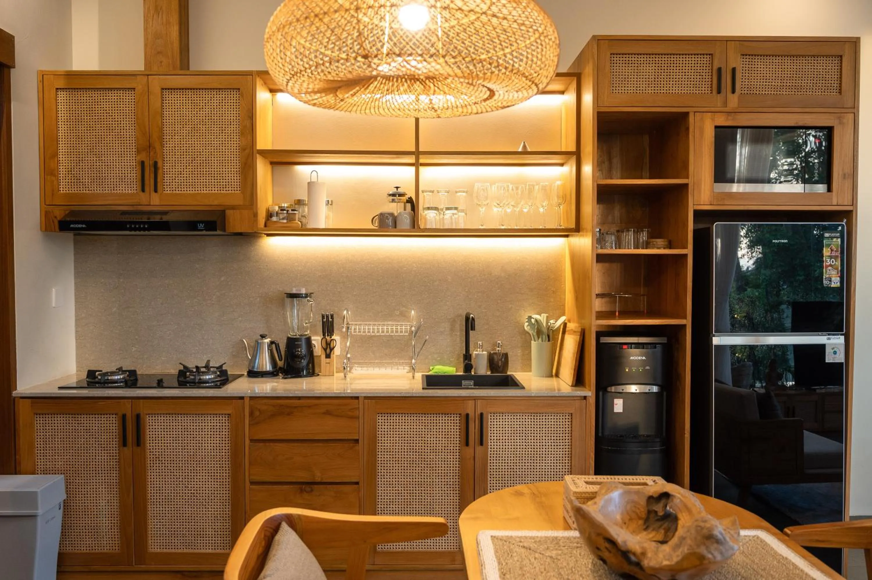 Kitchen or kitchenette in Villa Suarga Des Anicca