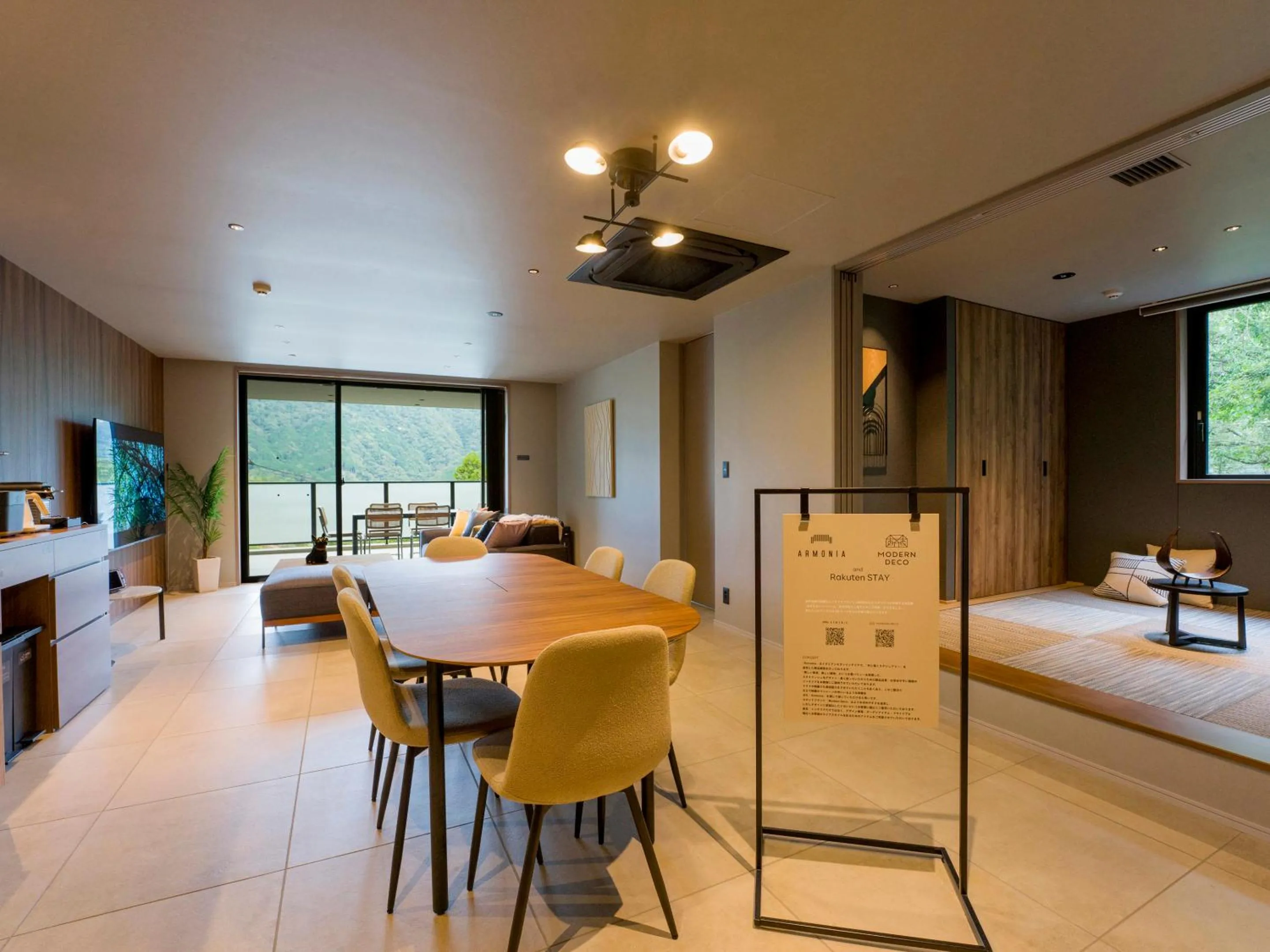 Living room, Bed in Rakuten STAY TERRACE Hakone Kowakudani