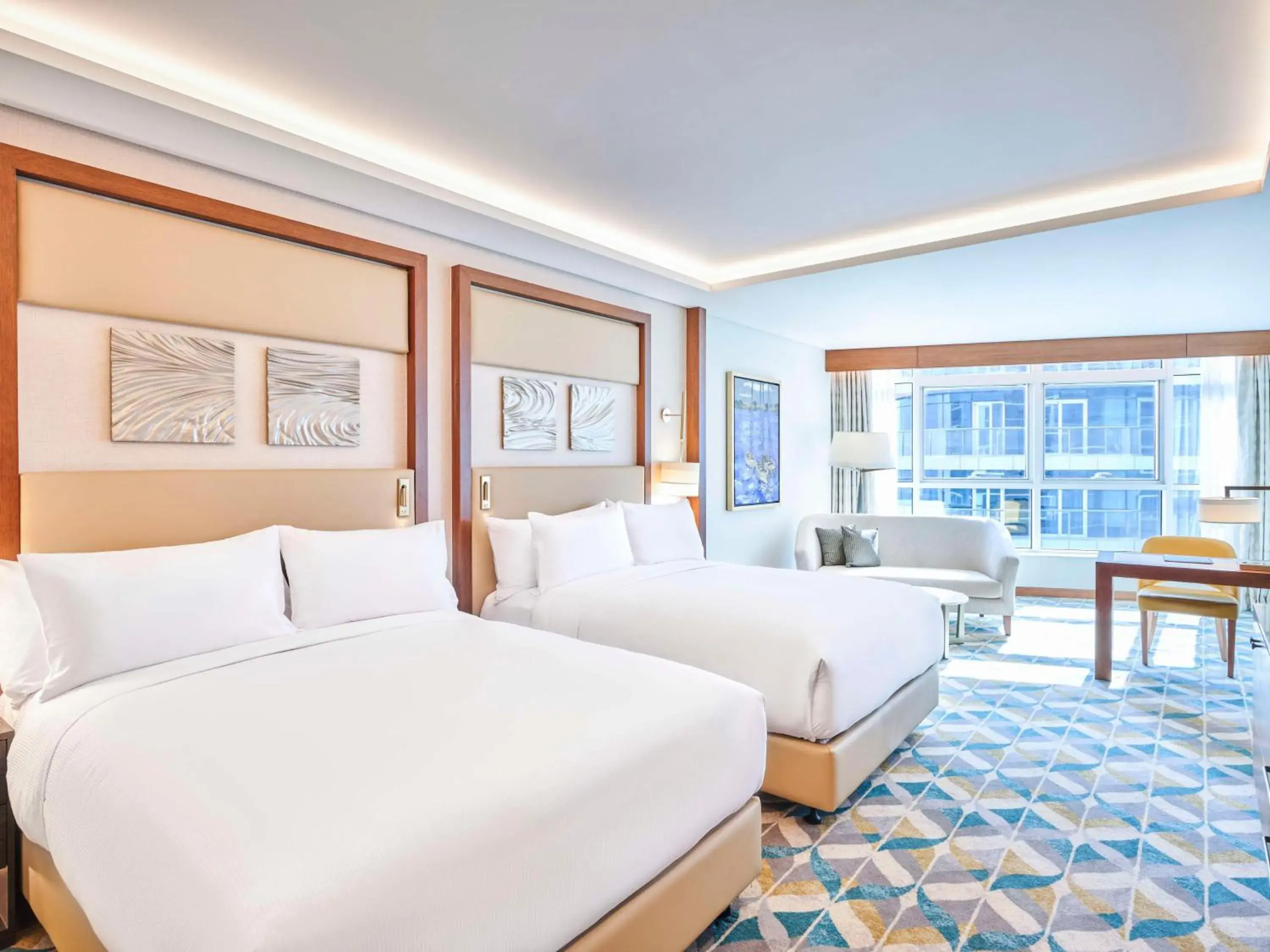 Executive Queen Room with Two Queen Beds with Lounge Access in Hilton Cairo Nile Maadi Executive Queen Room with Two Queen Beds with Lounge Access in Hilton Cairo Nile Maadi