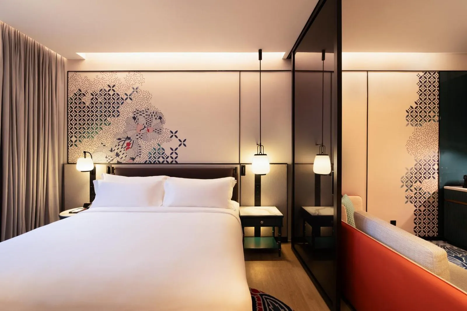 Bed in Iconic Marjorie Hotel, Penang, a Tribute Portfolio Hotel